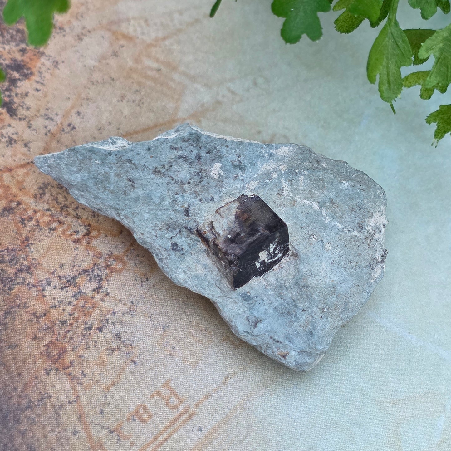 Limonite after Pyrite Cube on Matrix from the Harquahala Mountains, Arizona | Pseudomorph Rock Specimen | 20 g | Raw Stone | Geology Gift