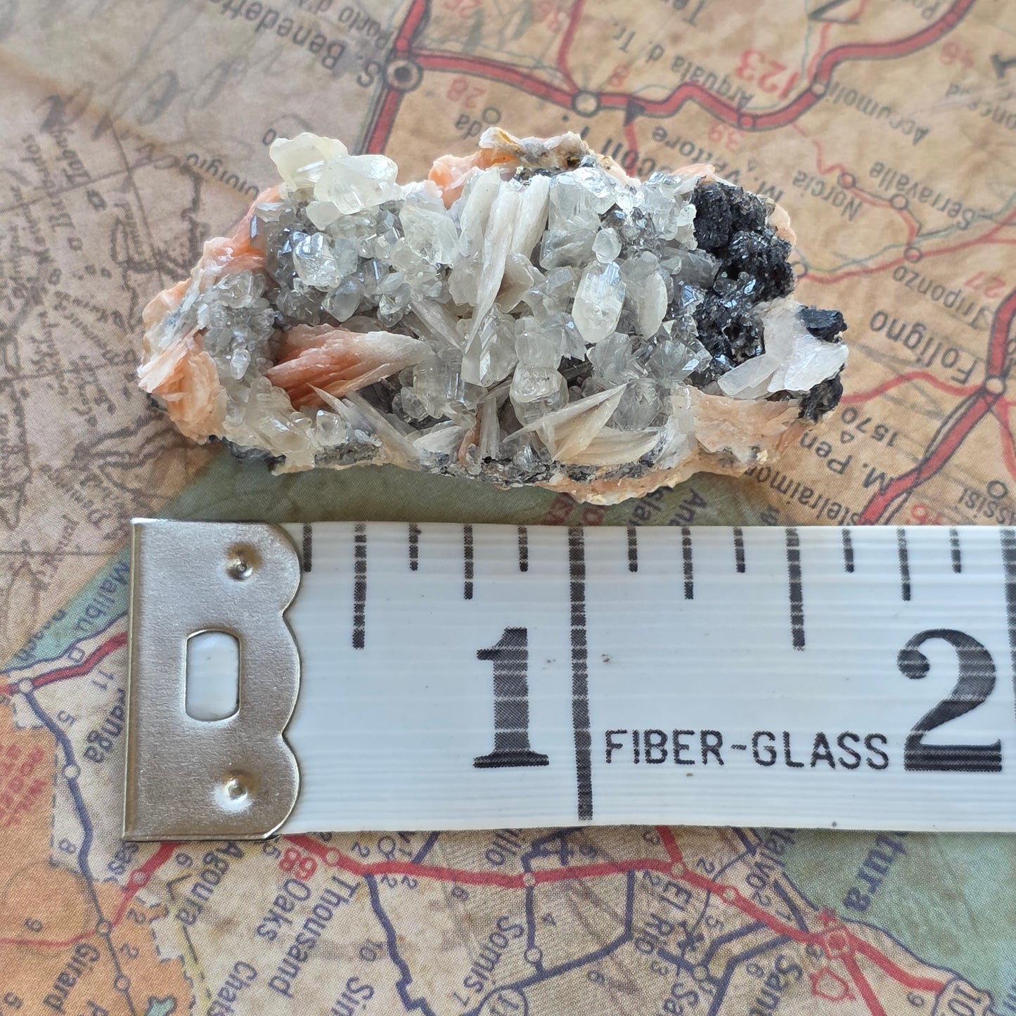Gorgeous Cerussite Rock Specimen | with Galena and Barite | UV Reactive Glowing Mineral | Natural Raw Stone