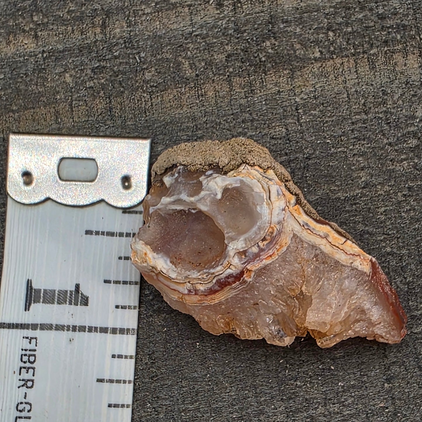Agate with Quartz Crystal Specimen: Natural Mule Mountains, California Desert Rock (12.90 grams)