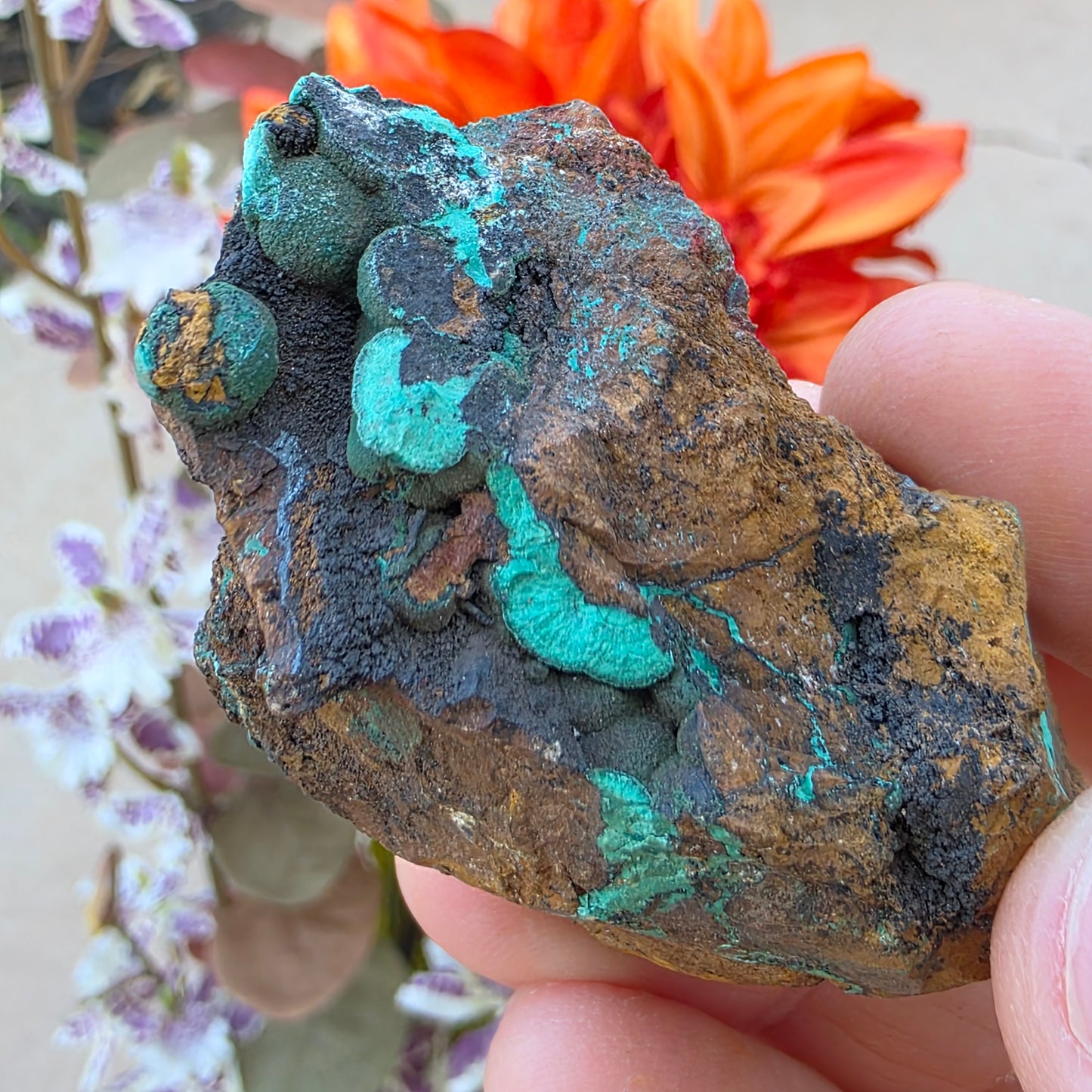 Malachite Copper Ore Rock Specimen | Planet Mine | Arizona | Natural Raw Stone | 59 g