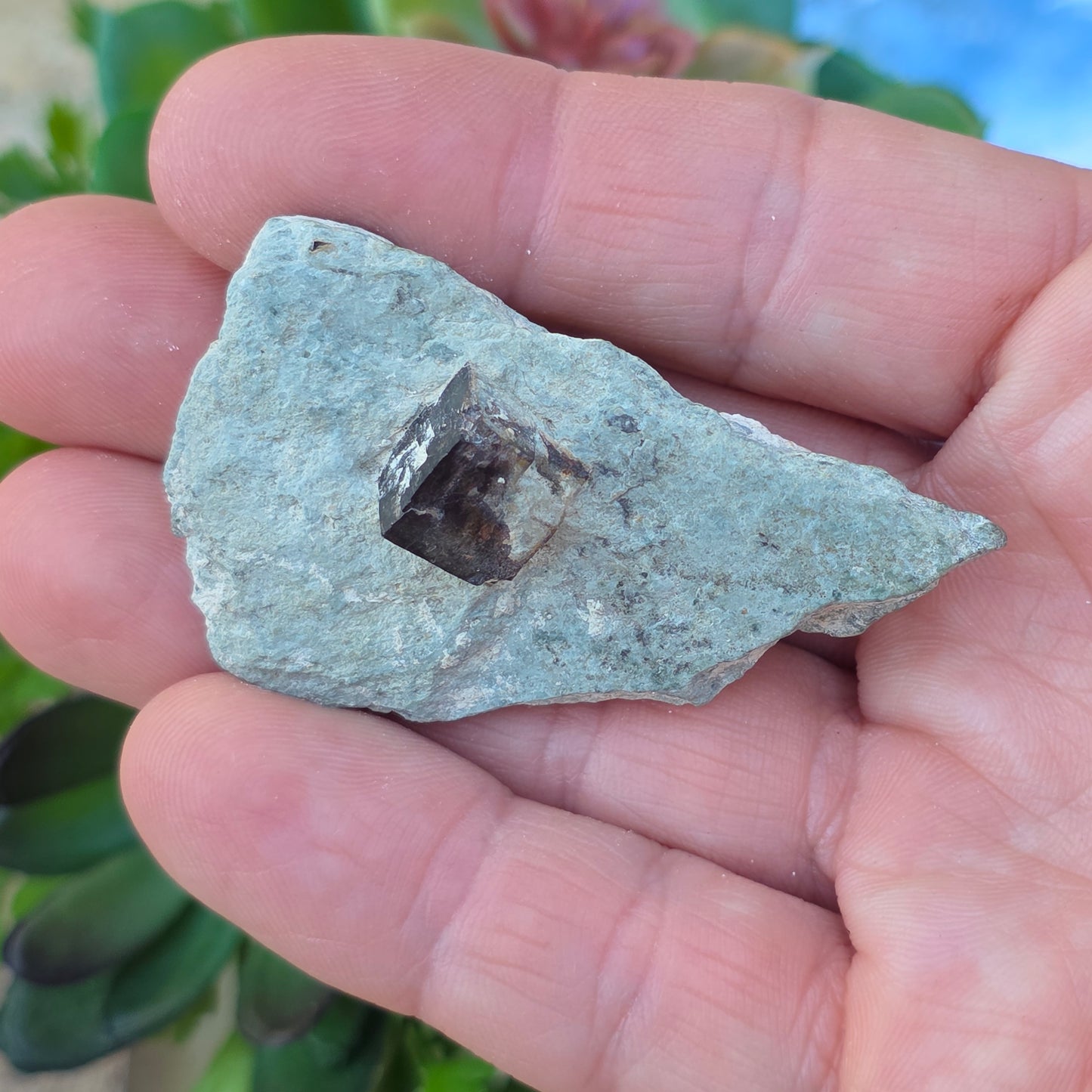 Limonite after Pyrite Cube on Matrix from the Harquahala Mountains, Arizona | Pseudomorph Rock Specimen | 20 g | Raw Stone | Geology Gift