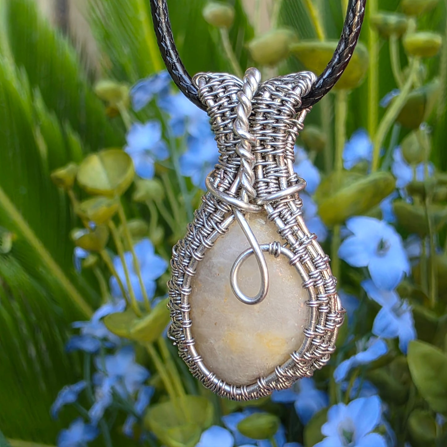 Natural River Rock Stone Pendant Necklace | Nature Themed Jewelry | Unique Handmade Gift
