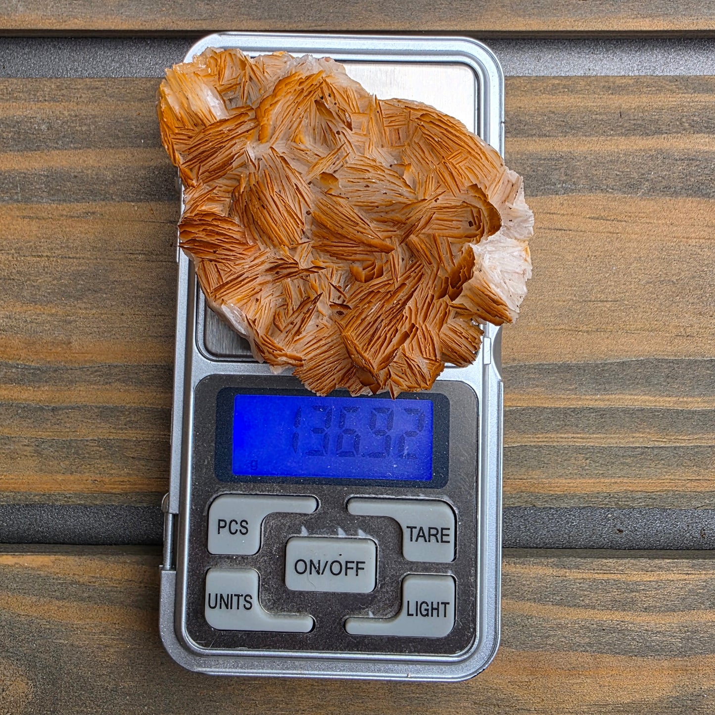 Bladed Barite from Morocco, Tabular Mineral Specimen with Brown and White Ombre Color Fade