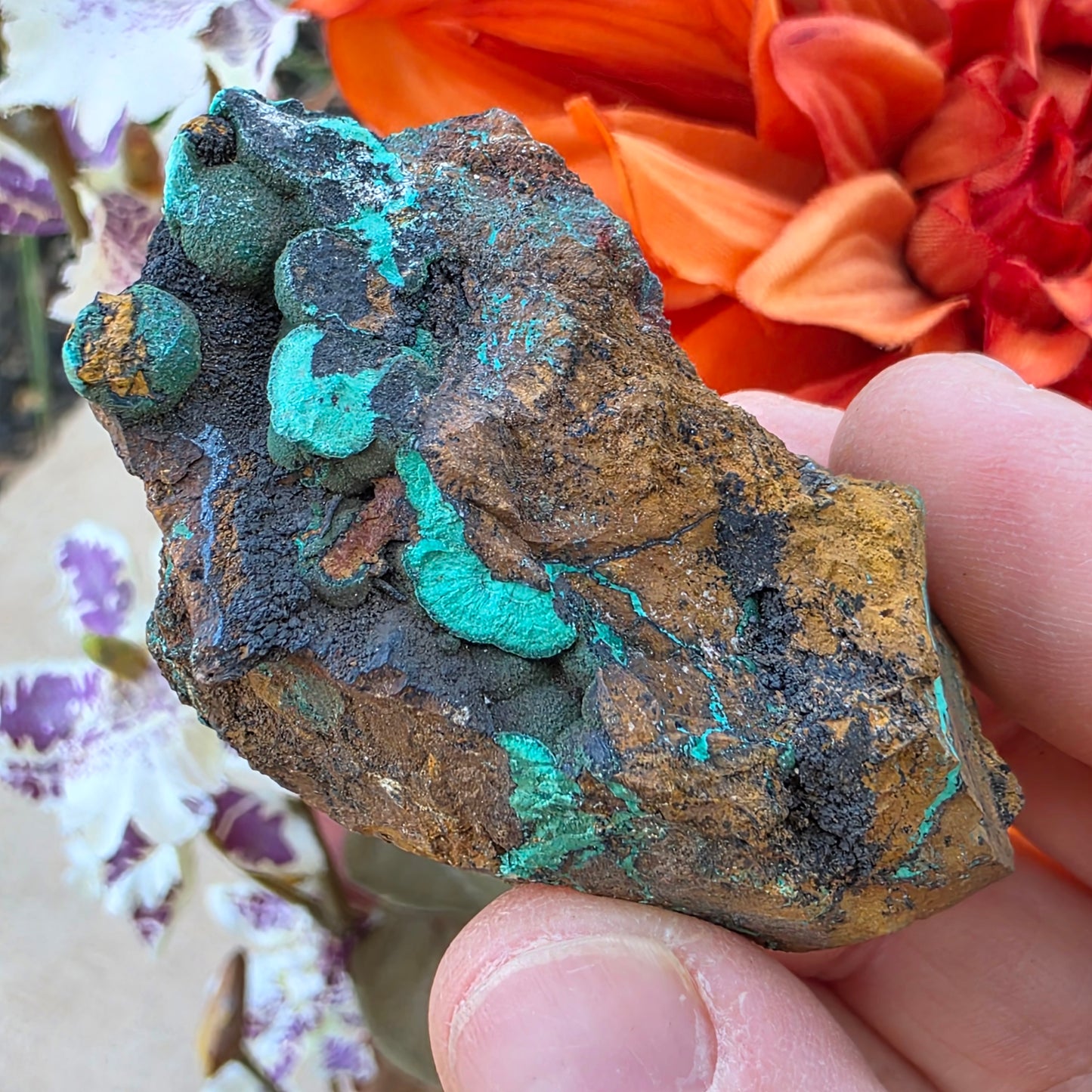 Malachite Copper Ore Rock Specimen | Planet Mine | Arizona | Natural Raw Stone | 59 g