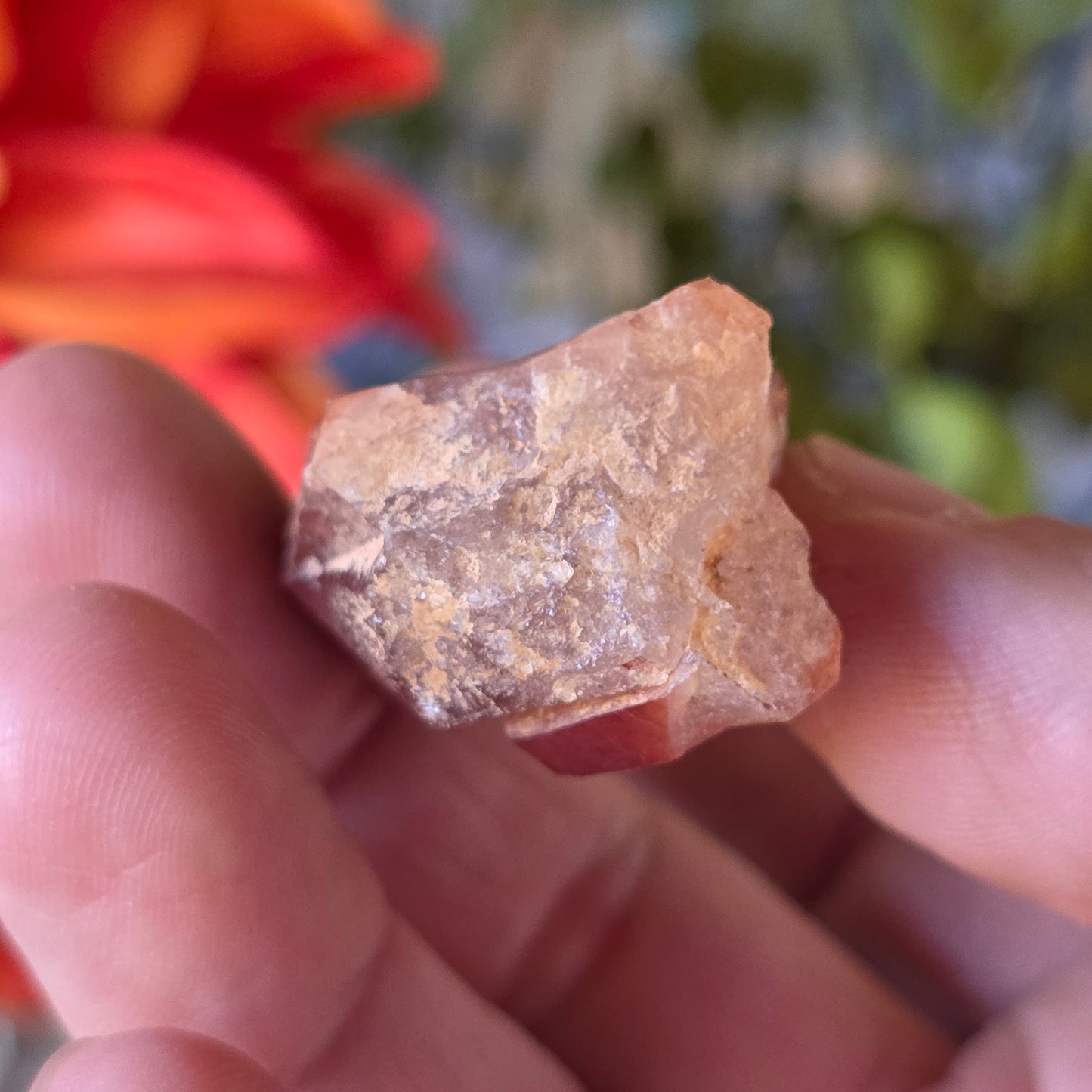 Pointed Red Quartz Crystal Specimen from Morocco | Rough Mineral Sample | 29.37 grams