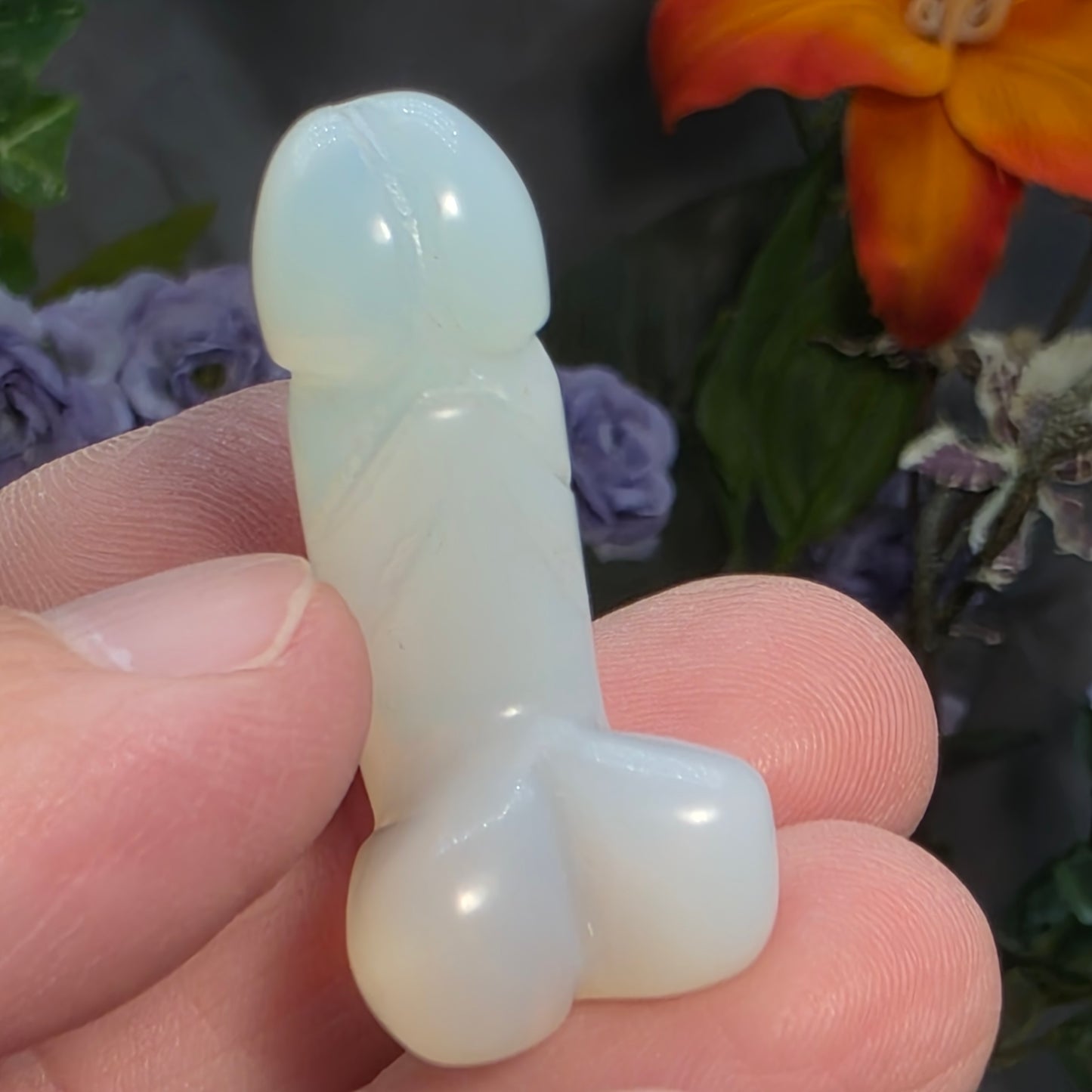 1.5" Miniature Opalite Carving | Iridescent Gemstone Pocket Stone | Cute Funny Gift