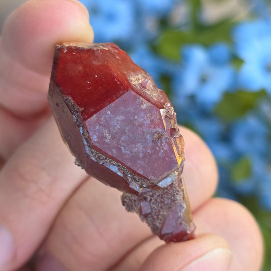 Stunning Red Quartz Crystal Specimen from Morocco | Rough Mineral Sample | 14.18 grams