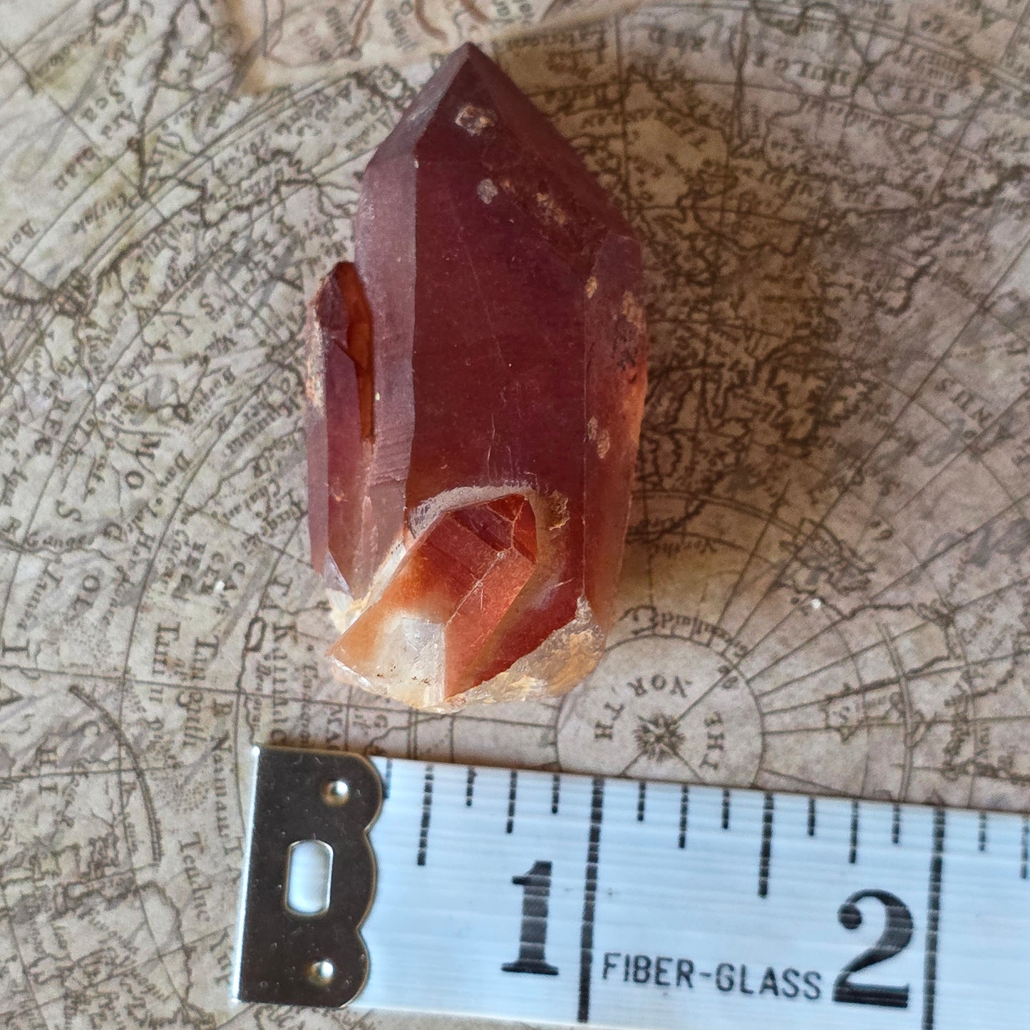Pointed Red Quartz Crystal Specimen from Morocco | Rough Mineral Sample | 29.37 grams