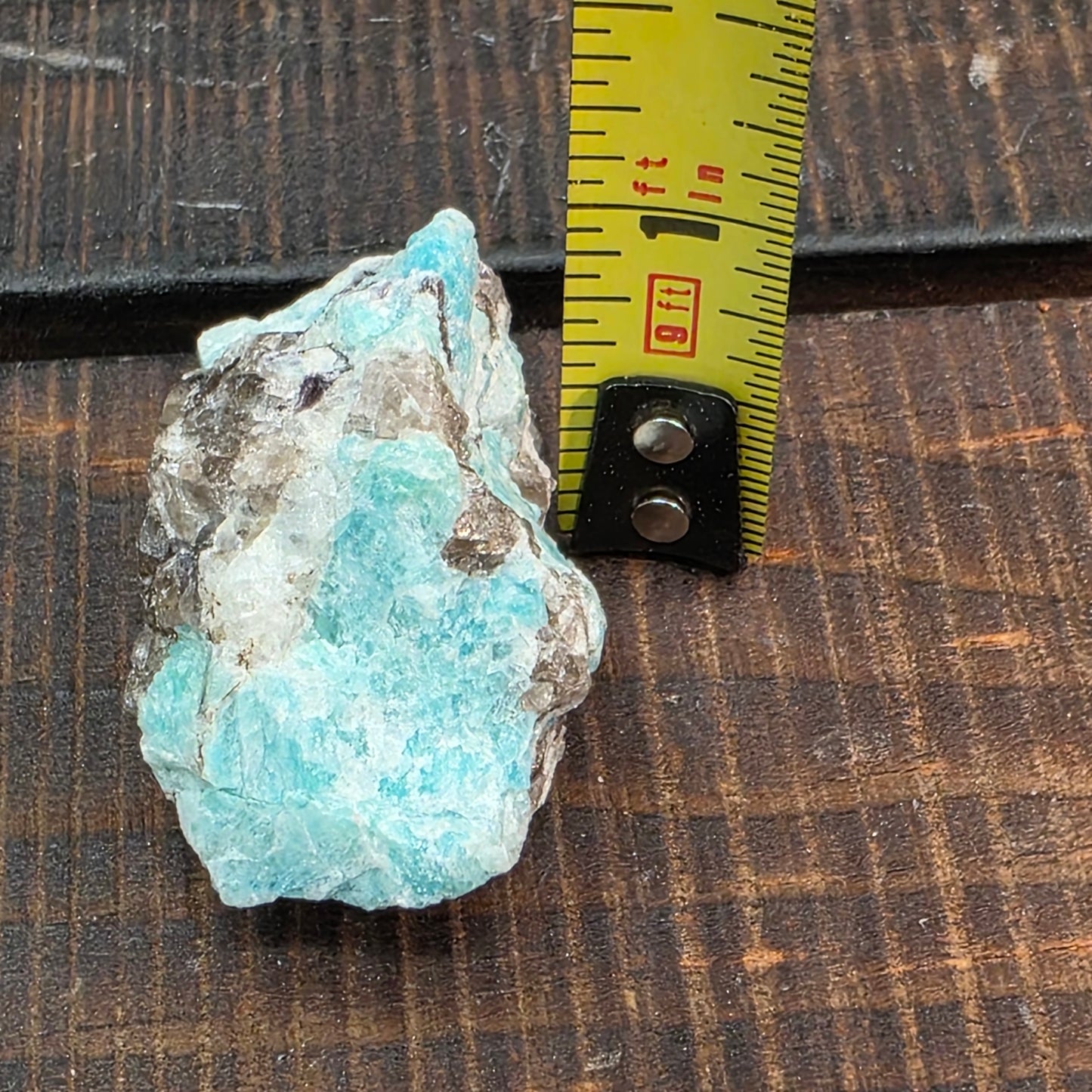 Amazonite with Smoky Quartz and Mica Rock Specimen | Raw Natural Mineral | 28.80 g