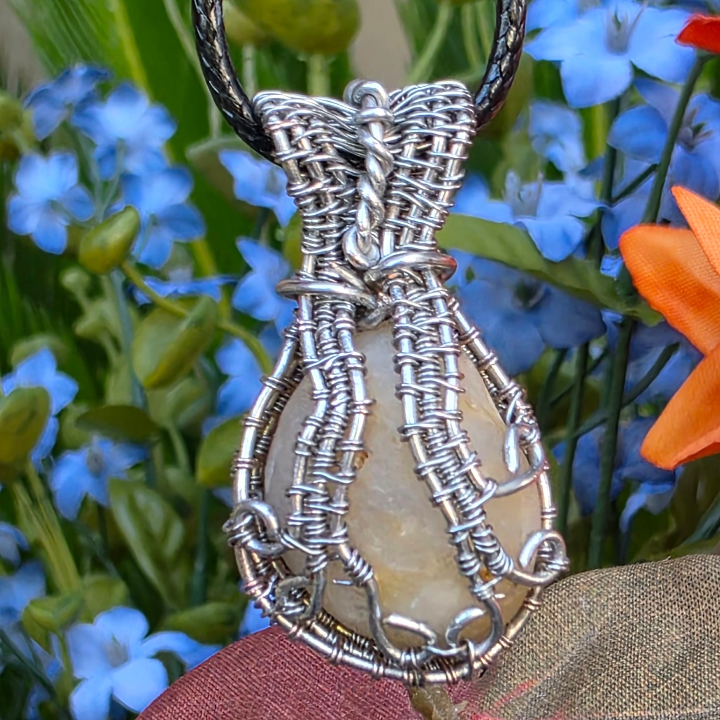 Natural River Rock Stone Pendant Necklace | Nature Themed Jewelry | Unique Handmade Gift