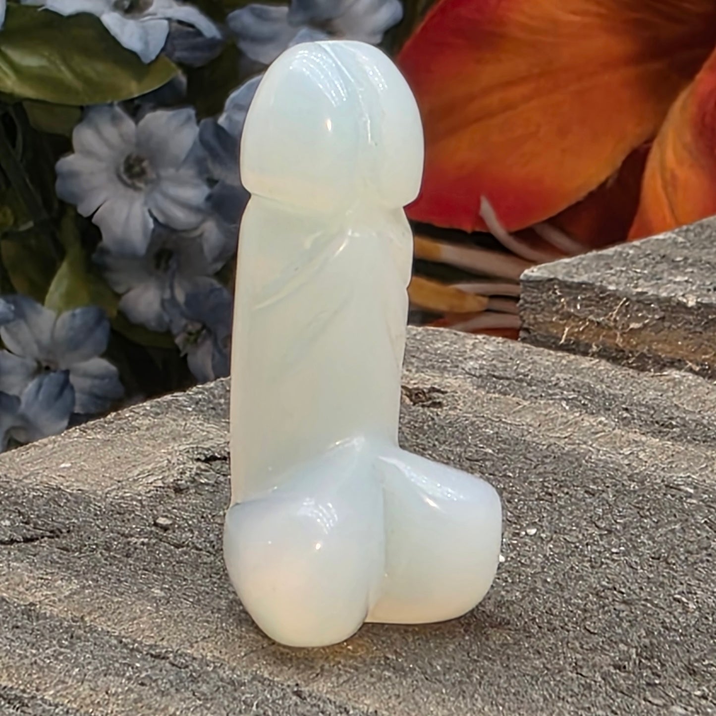 1.5" Miniature Opalite Carving | Iridescent Gemstone Pocket Stone | Cute Funny Gift