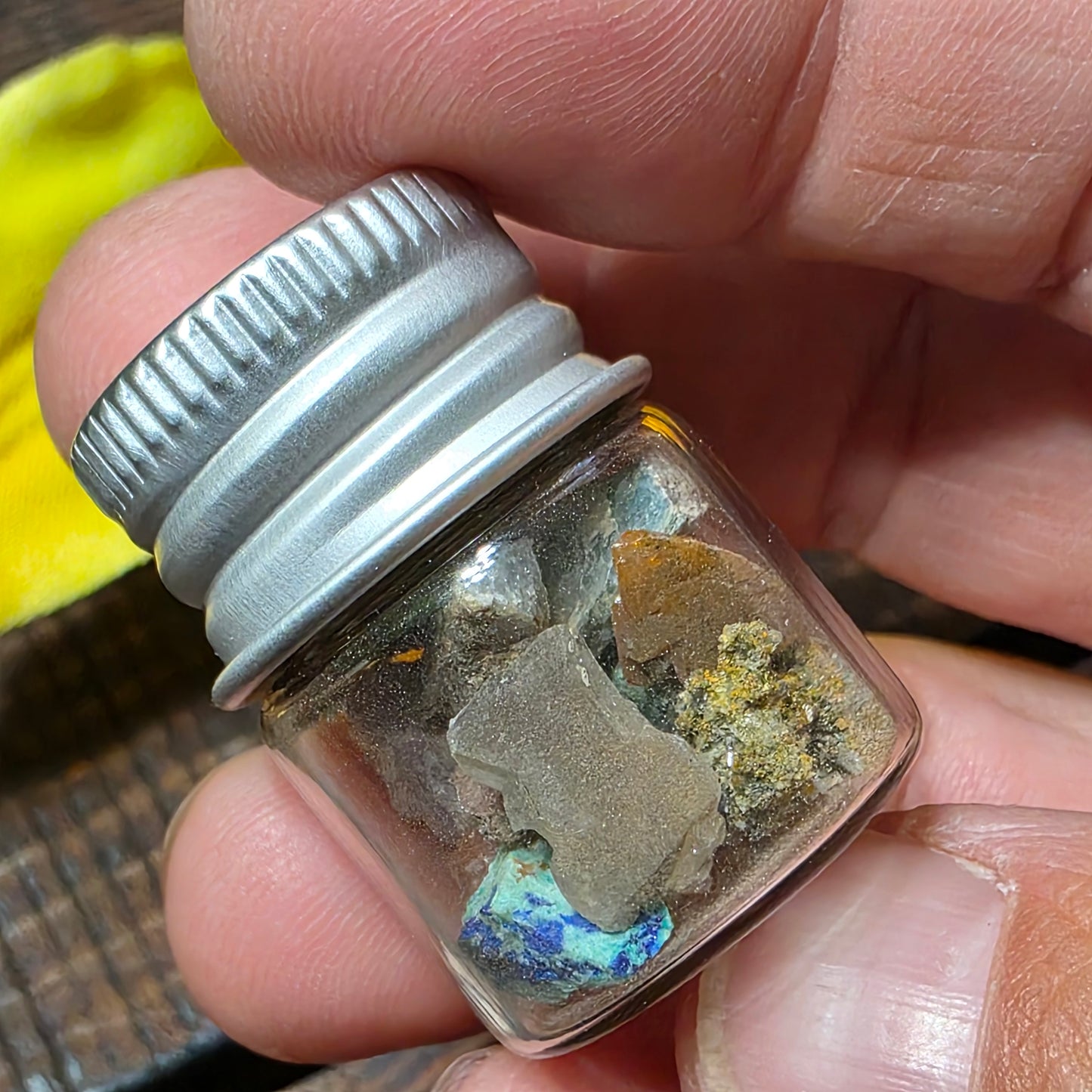 Arizona Rocks! Mini AZ Mineral Mix in Glass Jar, Raw Rough Natural Rock Pieces, Small Geology Gift