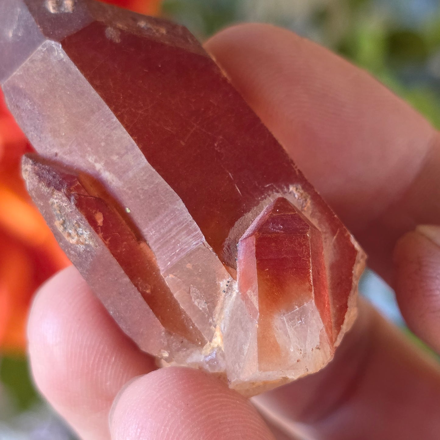 Pointed Red Quartz Crystal Specimen from Morocco | Rough Mineral Sample | 29.37 grams