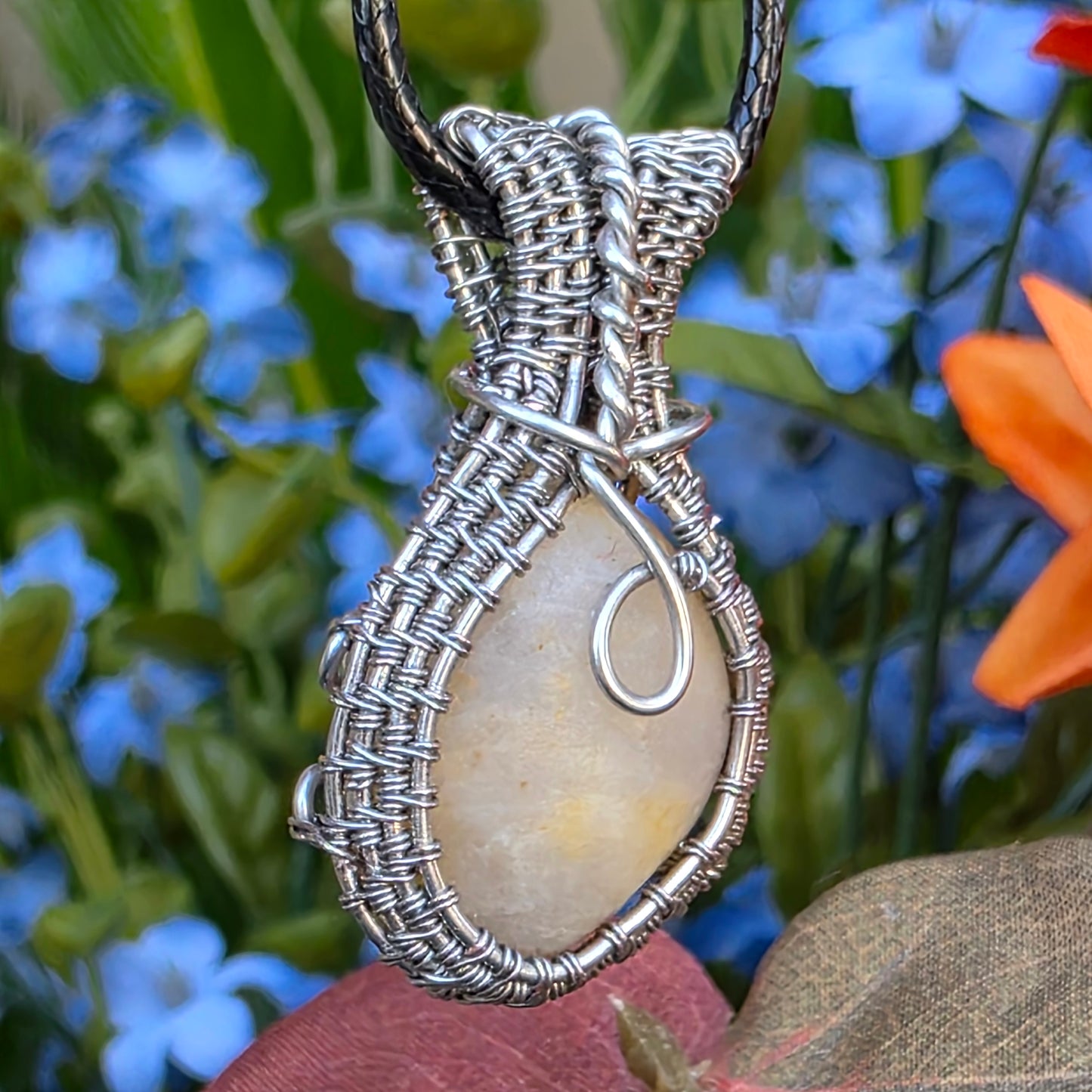 Natural River Rock Stone Pendant Necklace | Nature Themed Jewelry | Unique Handmade Gift