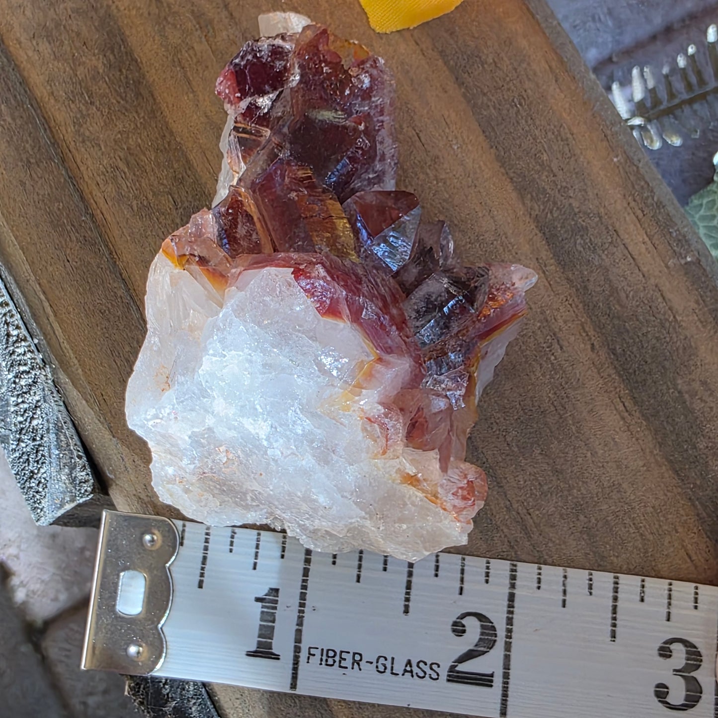 Red Quartz Cluster Crystal Specimen from Morocco | Rough Mineral Sample | 82.57 grams