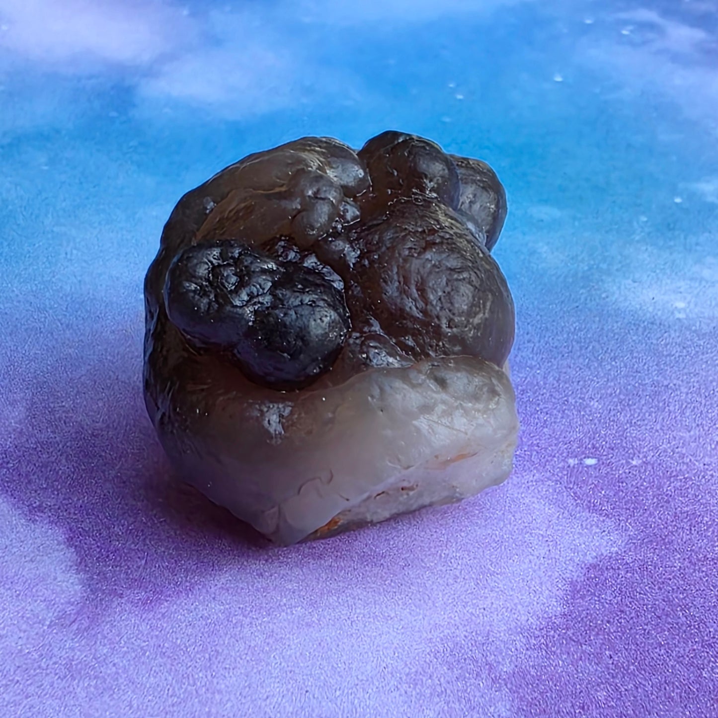 Truffle Chalcedony Rock Specimen, Raw Natural Mineral with Botryoidal Shape from Morocco