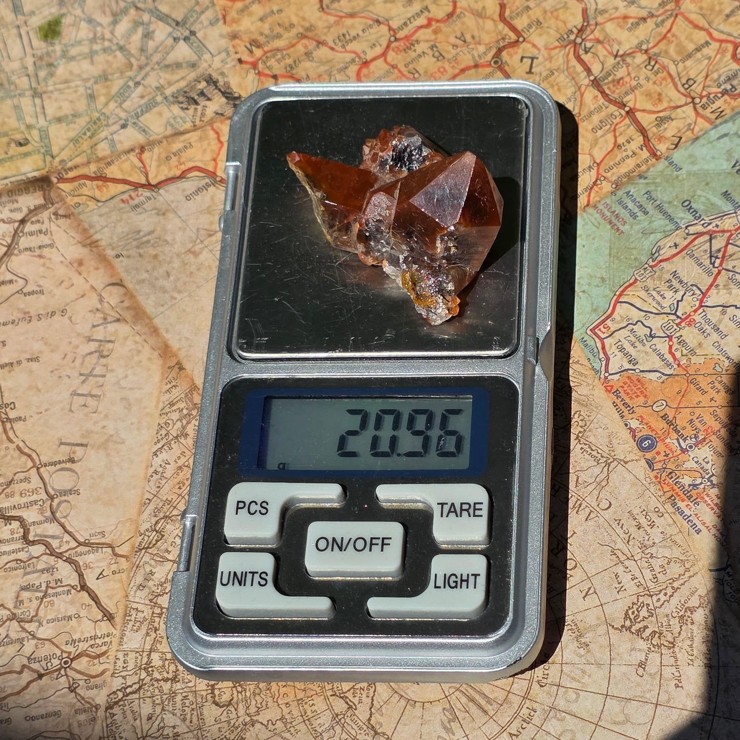 Stunning Red Quartz Crystal Specimen from Morocco | Rough Mineral Sample | 20.96 grams