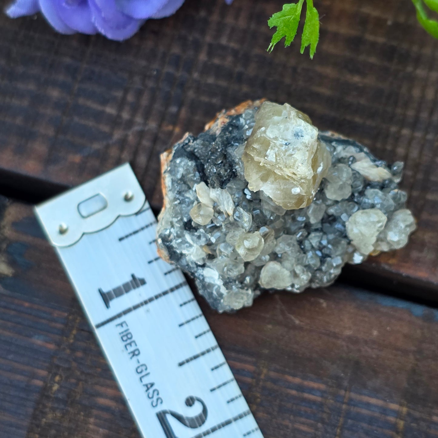 Phenomenal Cerussite Rock Specimen | with Galena and Barite | UV Reactive Glowing Mineral | Natural Raw Stone | 72 g
