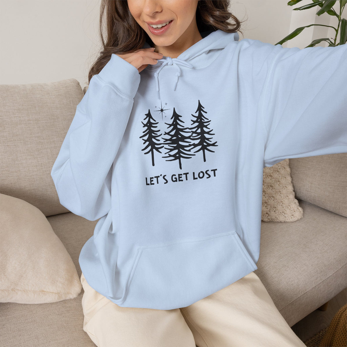 Let's Get Lost Unisex Hoodie Adventure Sweatshirt for Nature Lovers Rockhounds