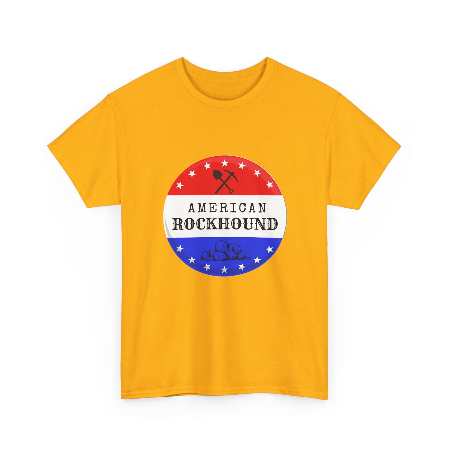 American Rockhound Tee, Patriotic Rock Collector Shirt, Red White Blue Geology Gift