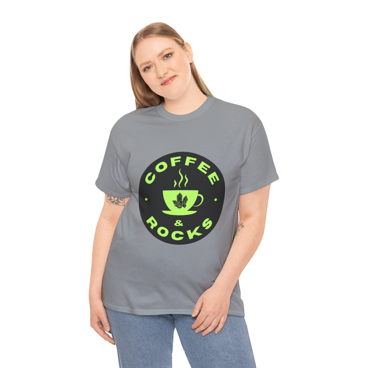 Coffee & Rocks Unisex Heavy Cotton Tee - Perfect for Geologist Coffee Lovers