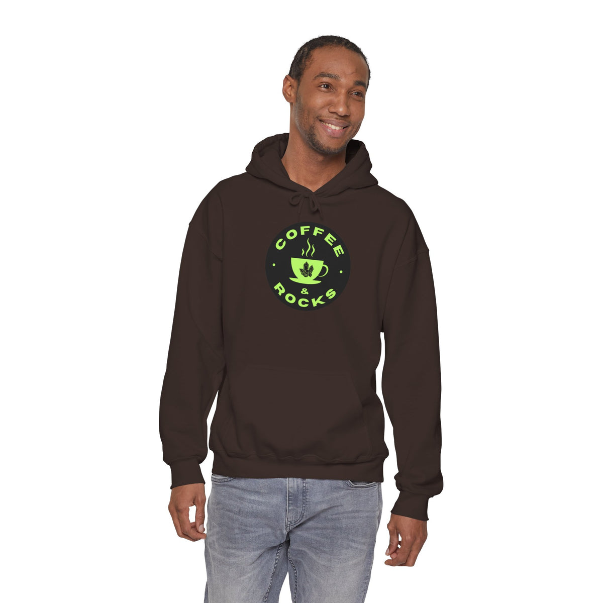 Coffee & Rocks Hoodie Cozy Geology Unisex Hooded Sweatshirt