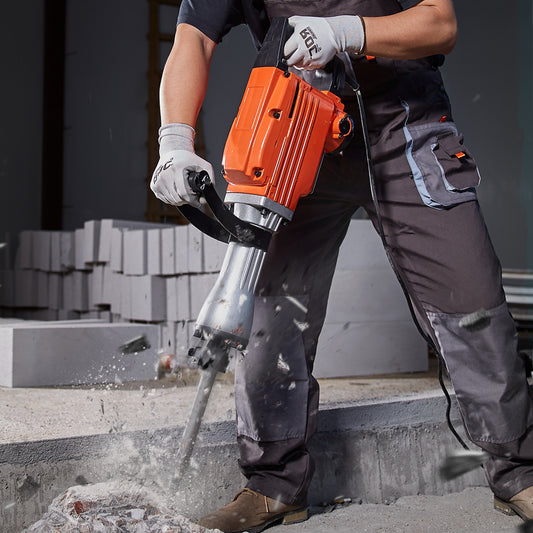 VEVOR 2200W Demolition Jack Hammer | Rock &Concrete Breaker with 6 Chisel Bits