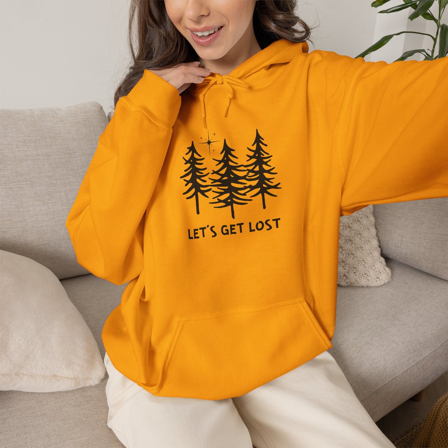 Let's Get Lost Unisex Hoodie Adventure Sweatshirt for Nature Lovers Rockhounds