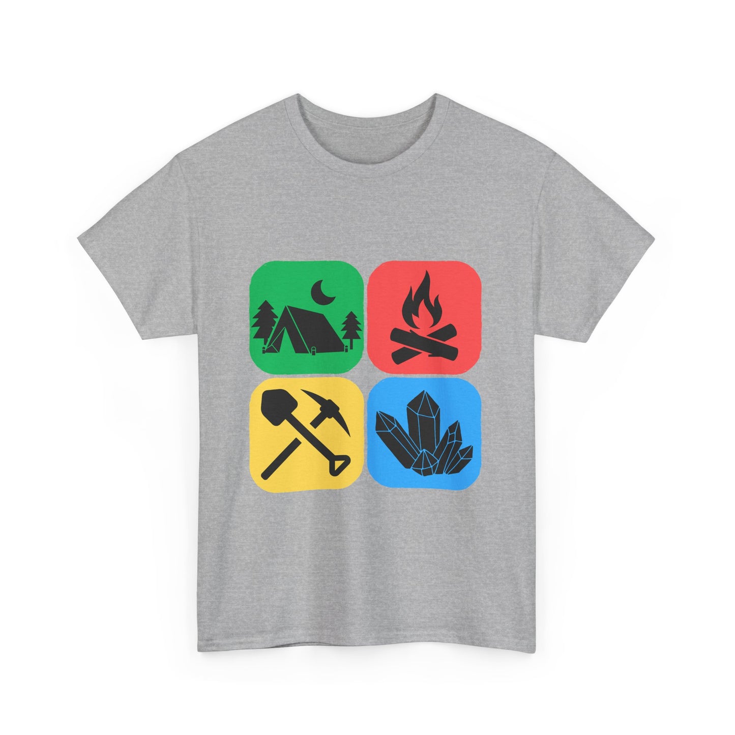 Rockhound Camping Adventure Unisex Tee - Geology Shirt, Outdoor Nature Lover Gift, Hiking Campfire T-Shirt, Rock and Mineral
