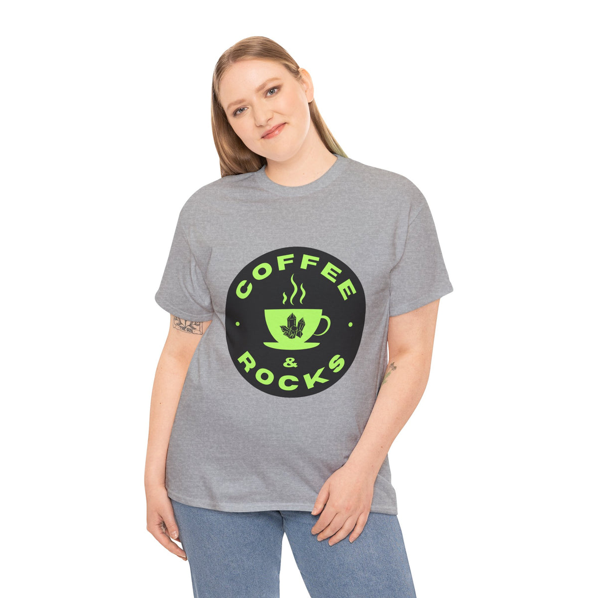Coffee & Rocks Unisex Heavy Cotton Tee - Perfect for Geologist Coffee Lovers