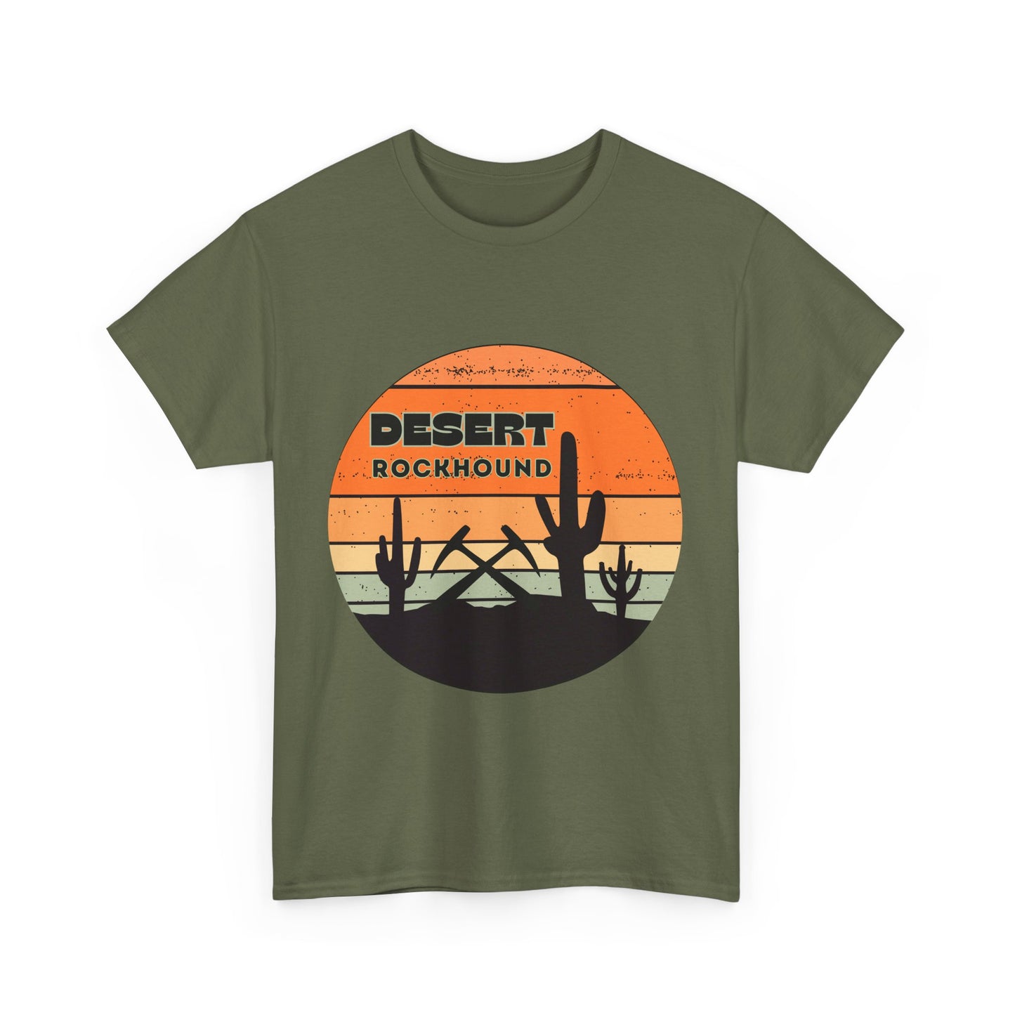 Desert Rockhound Unisex Heavy Cotton Tee Shirt - Perfect for Rock Lovers From Arizona, New Mexico, Utah, California, Texas