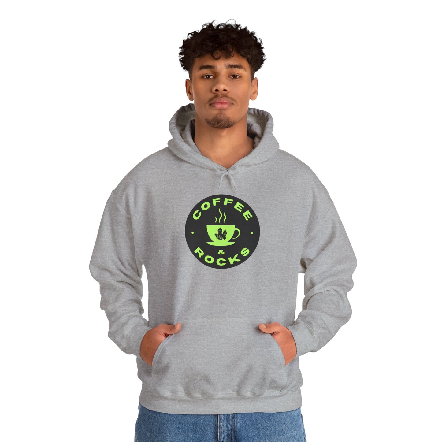 Coffee & Rocks Hoodie Cozy Geology Unisex Hooded Sweatshirt