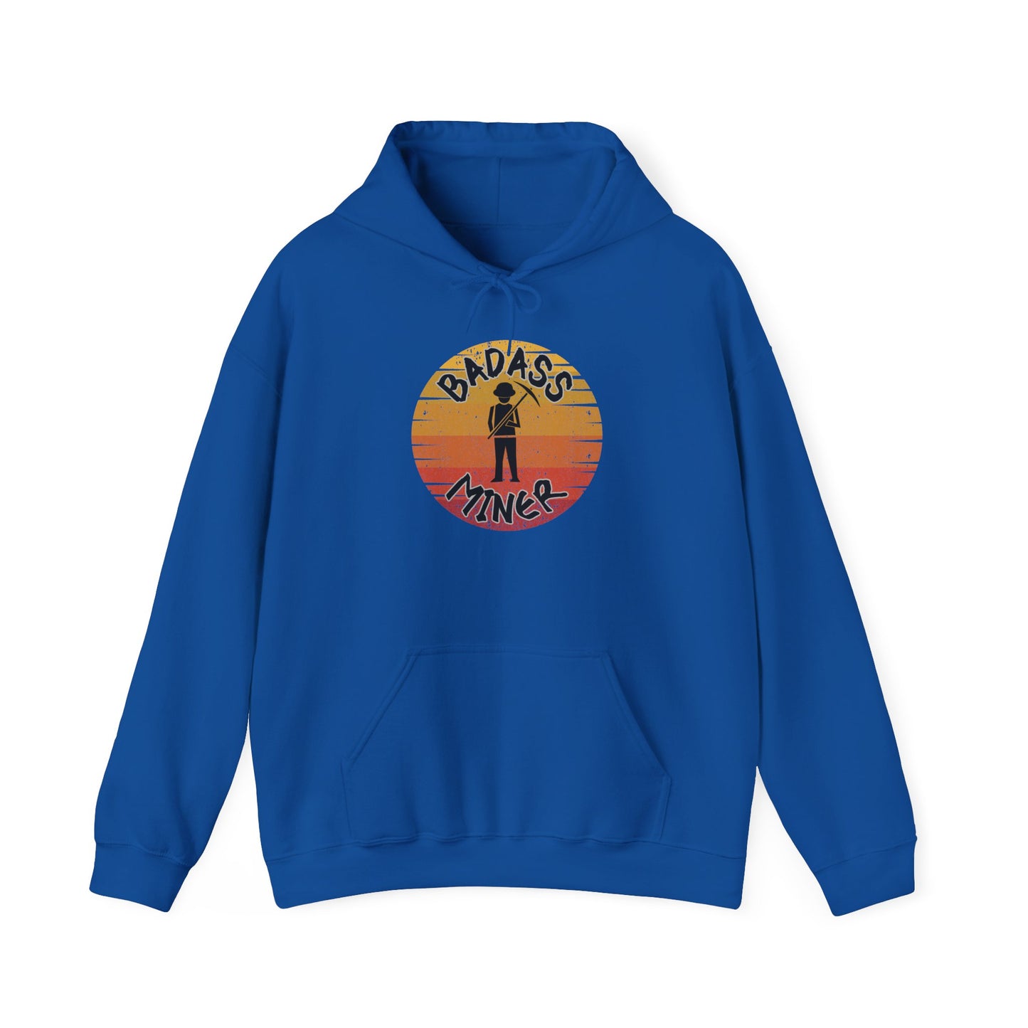 Badass Miner Rock Hammer Sunset Hoodie Unisex Hooded Sweatshirt