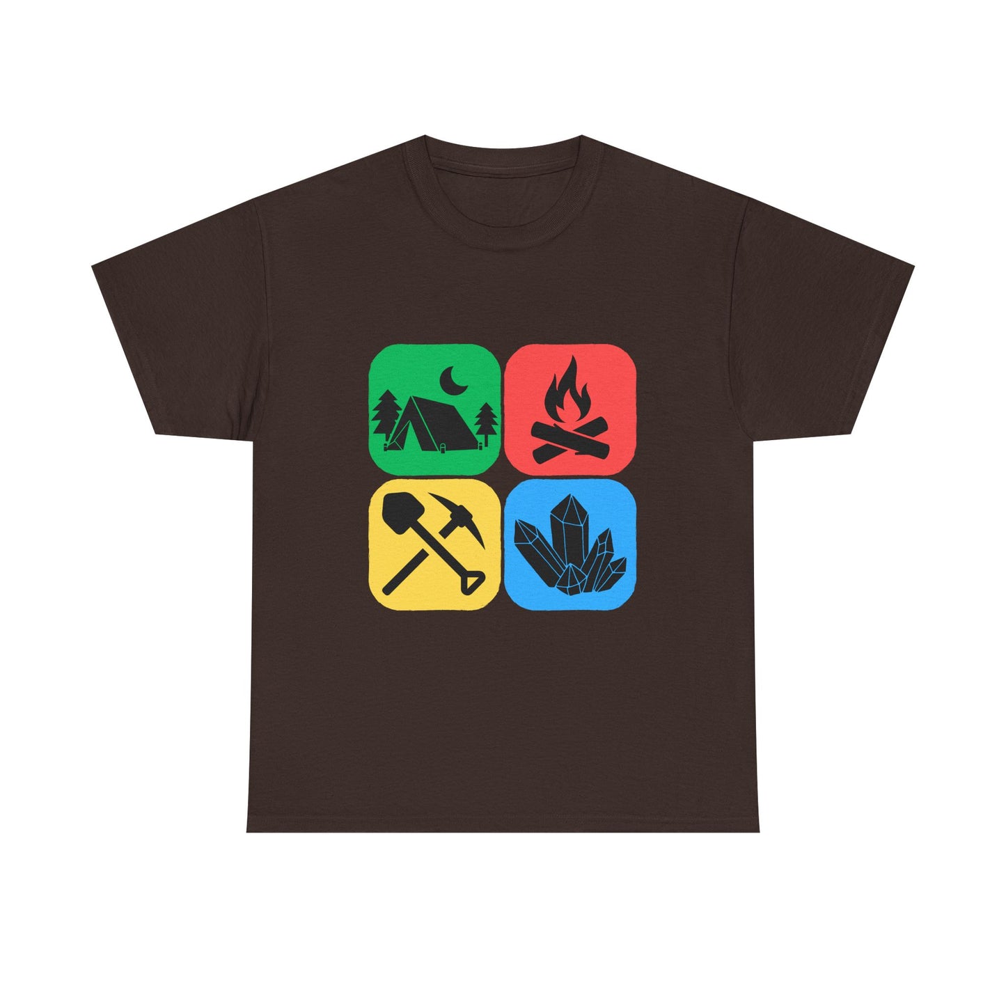 Rockhound Camping Adventure Unisex Tee - Geology Shirt, Outdoor Nature Lover Gift, Hiking Campfire T-Shirt, Rock and Mineral