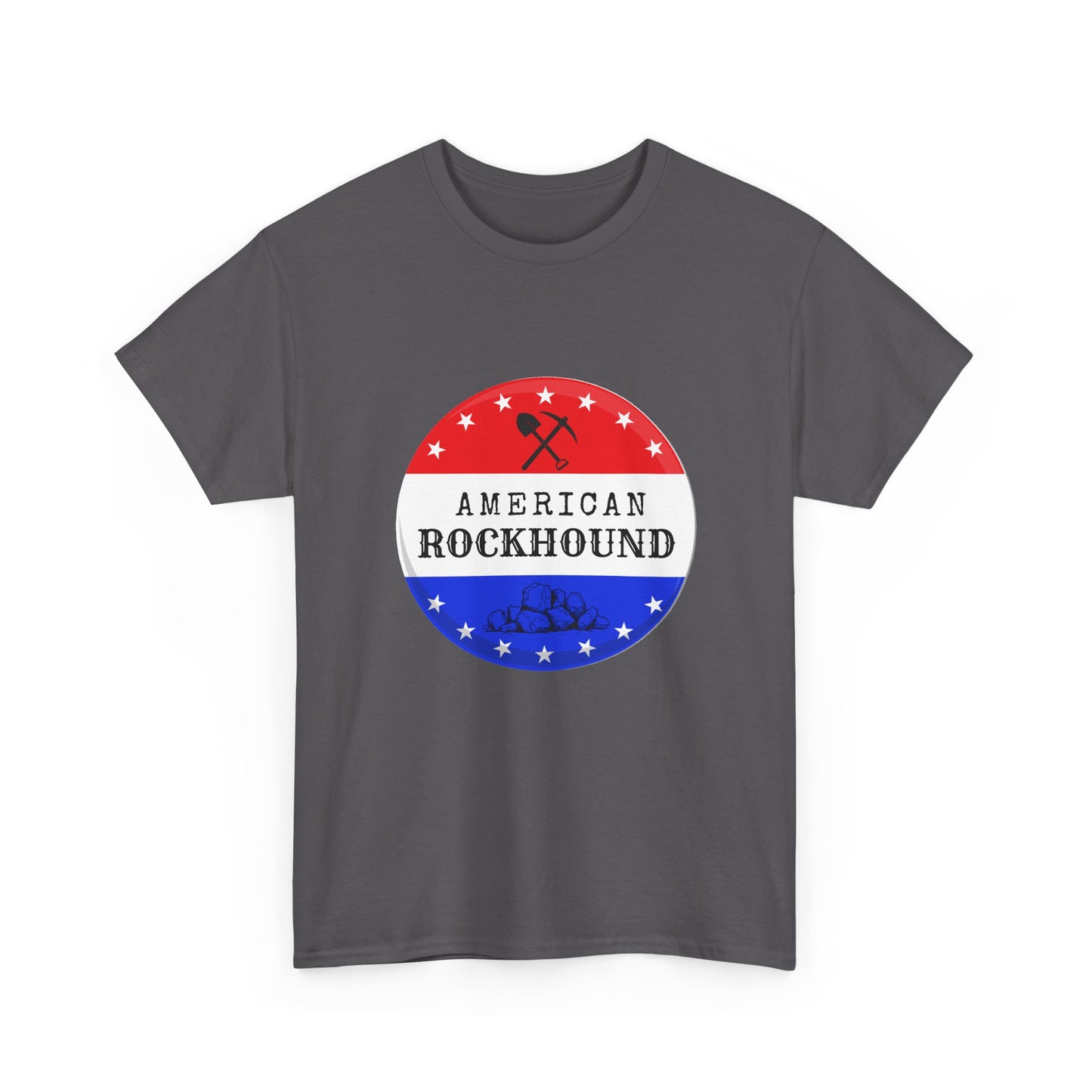 American Rockhound Tee, Patriotic Rock Collector Shirt, Red White Blue Geology Gift