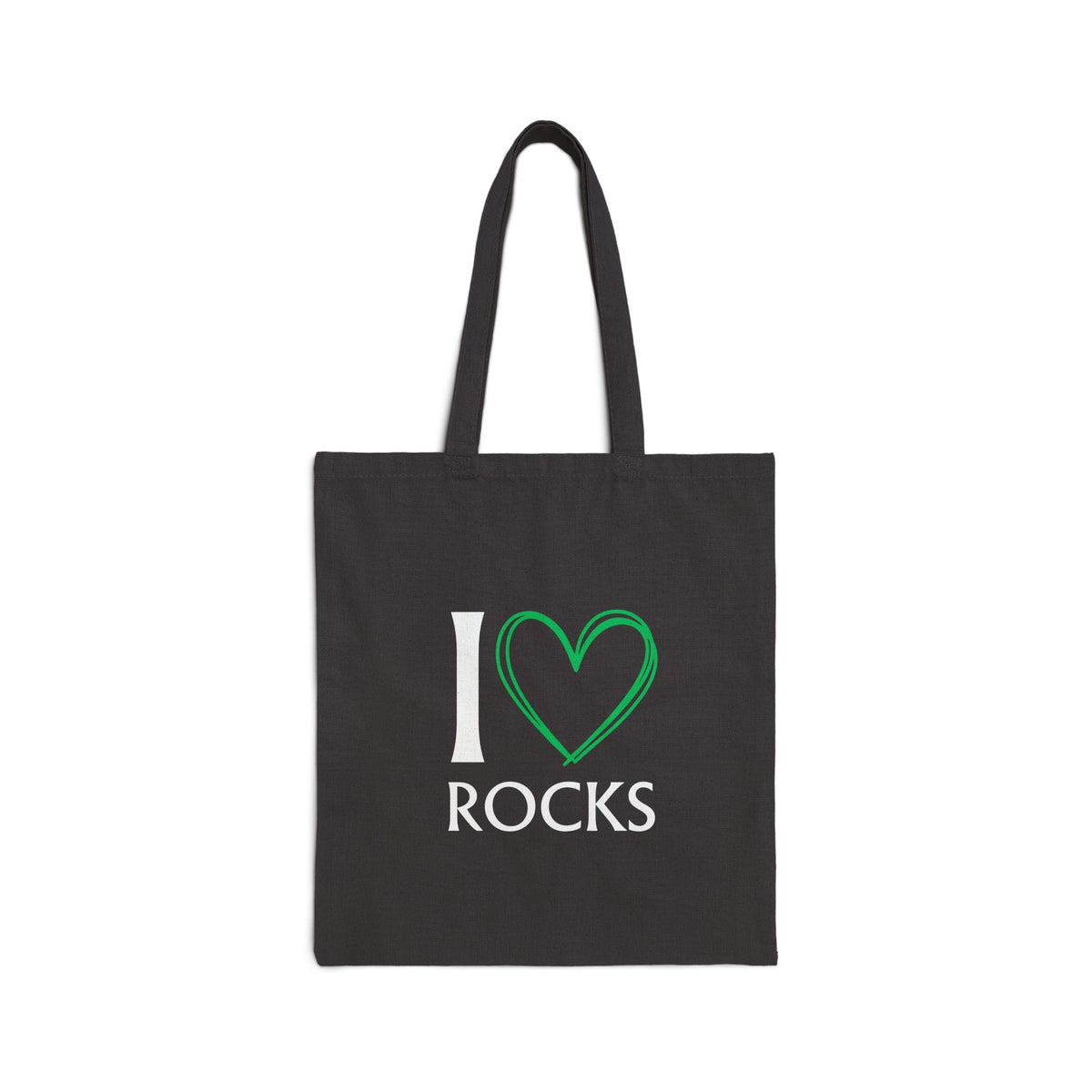 I Love Rocks Geology Tote Bag Rockhound Cotton Canvas Reusable