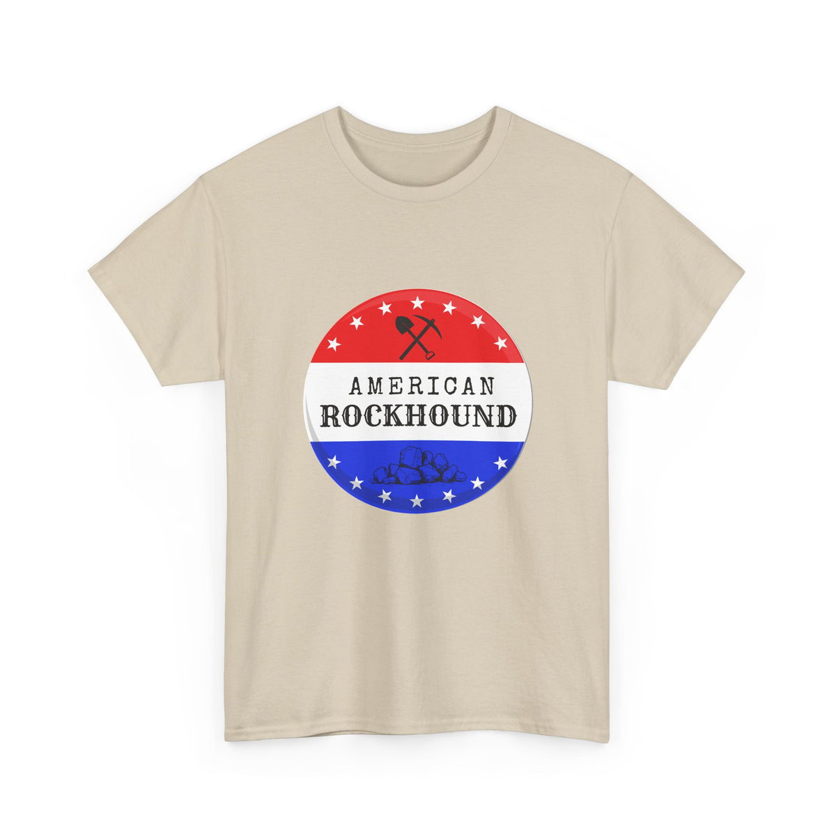 American Rockhound Tee, Patriotic Rock Collector Shirt, Red White Blue Geology Gift