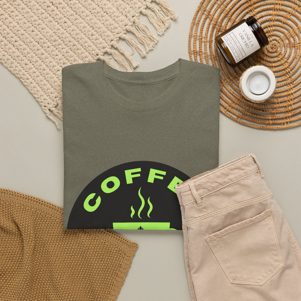 Coffee & Rocks Unisex Heavy Cotton Tee - Perfect for Geologist Coffee Lovers