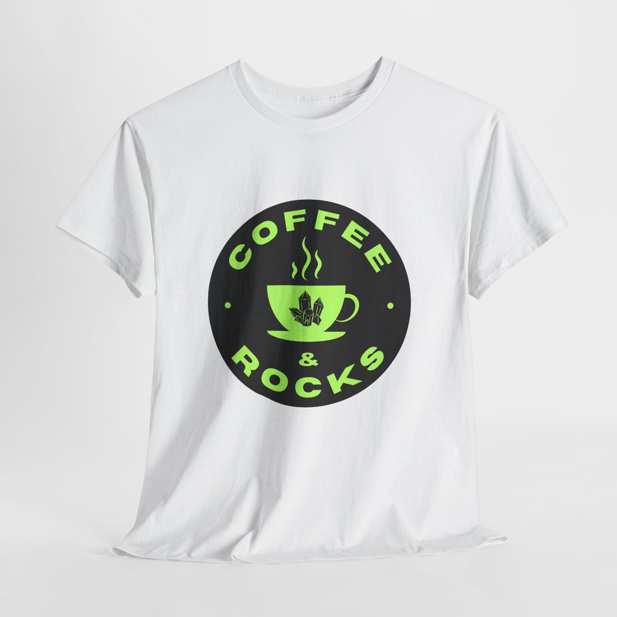 Coffee & Rocks Unisex Heavy Cotton Tee - Perfect for Geologist Coffee Lovers