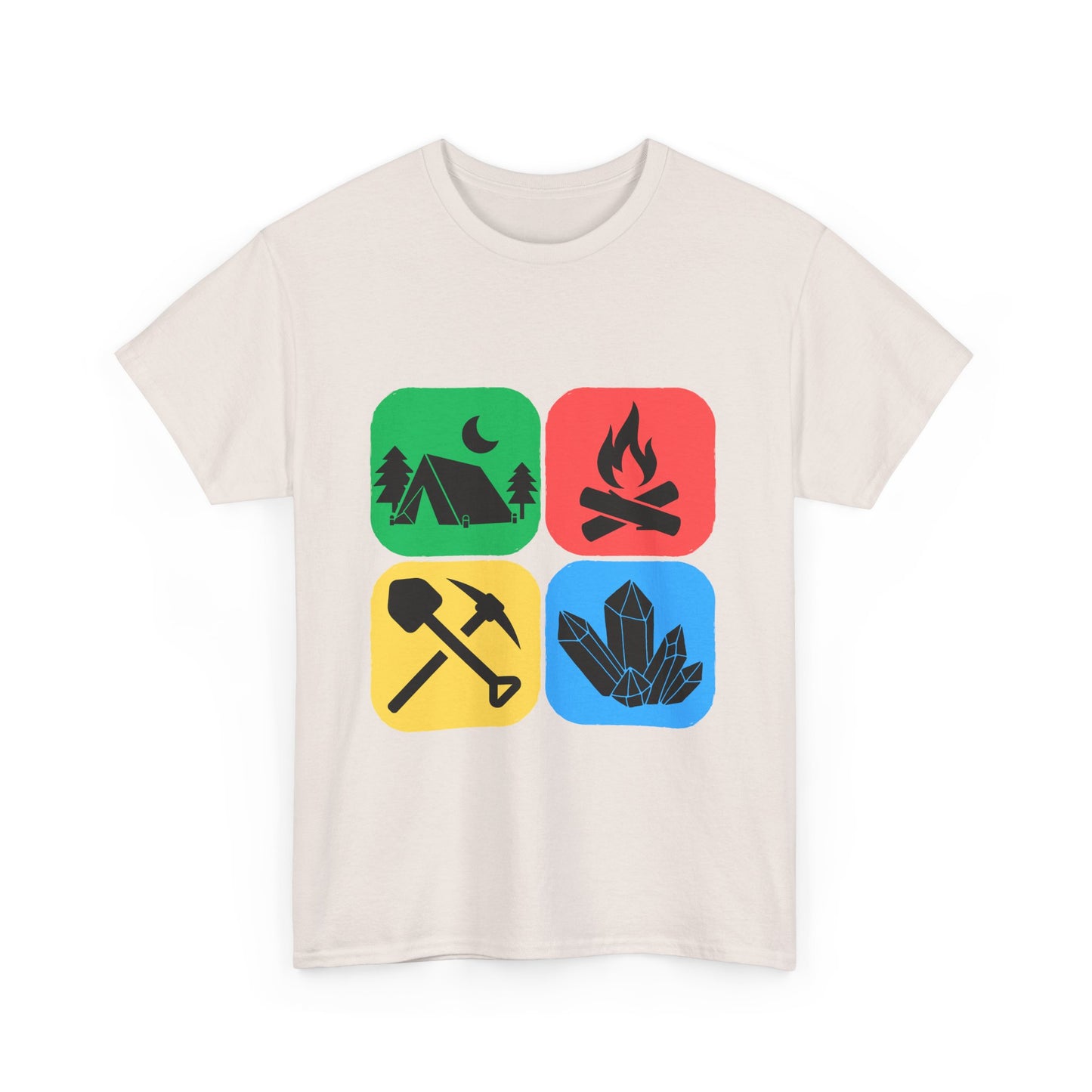 Rockhound Camping Adventure Unisex Tee - Geology Shirt, Outdoor Nature Lover Gift, Hiking Campfire T-Shirt, Rock and Mineral