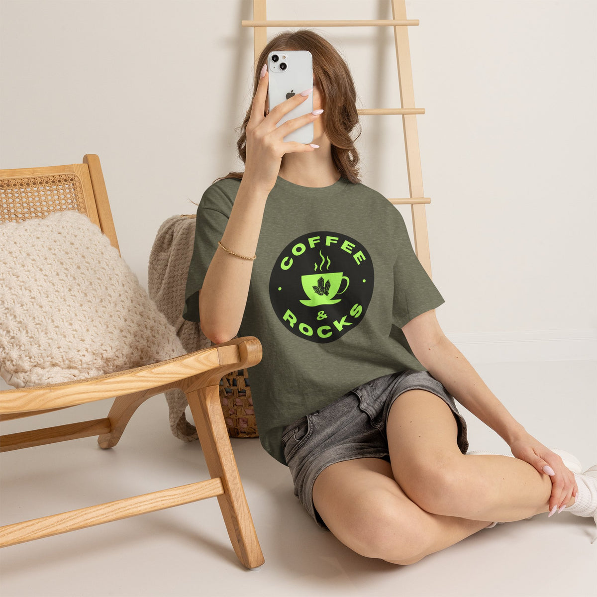Coffee & Rocks Unisex Heavy Cotton Tee - Perfect for Geologist Coffee Lovers