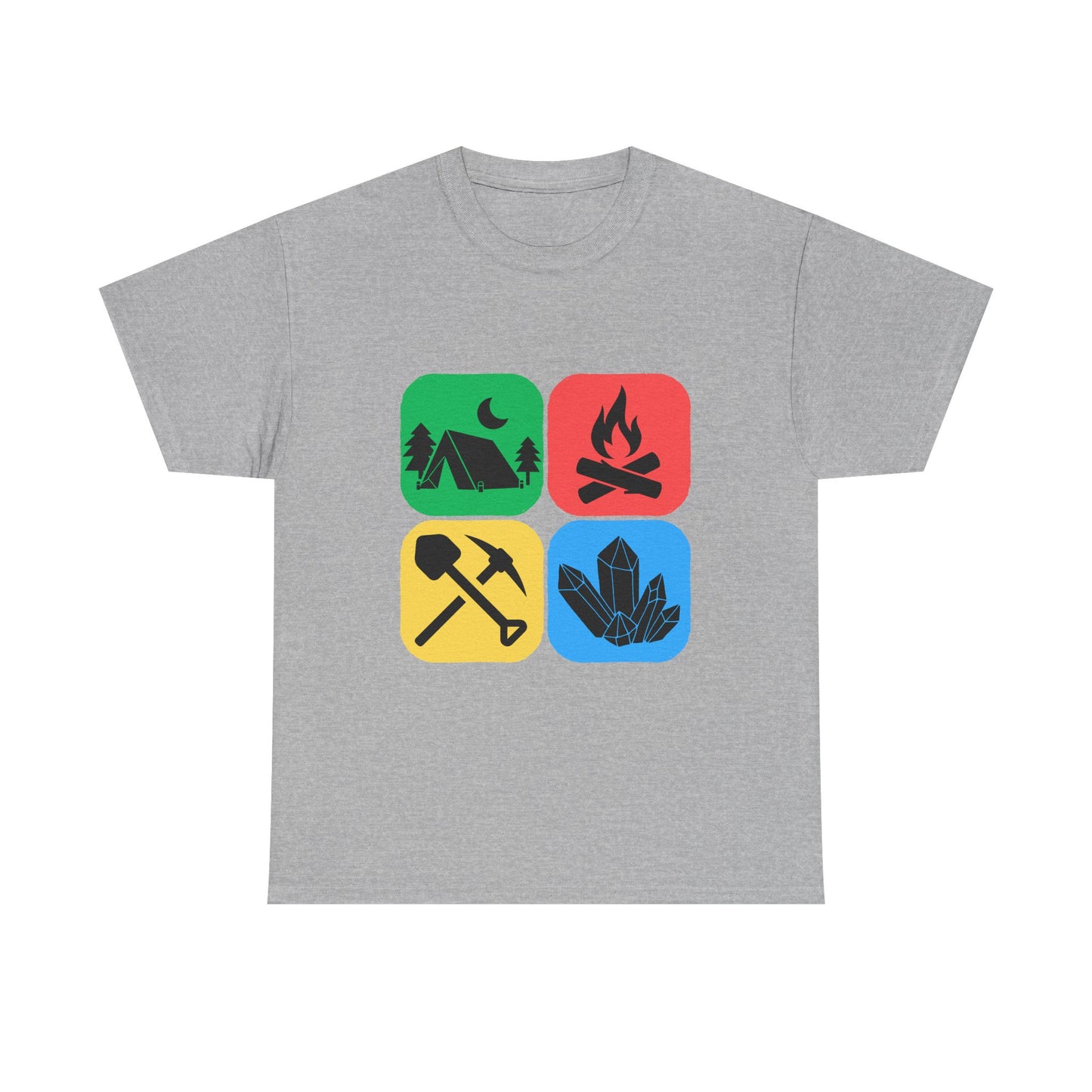 Rockhound Camping Adventure Unisex Tee - Geology Shirt, Outdoor Nature Lover Gift, Hiking Campfire T-Shirt, Rock and Mineral