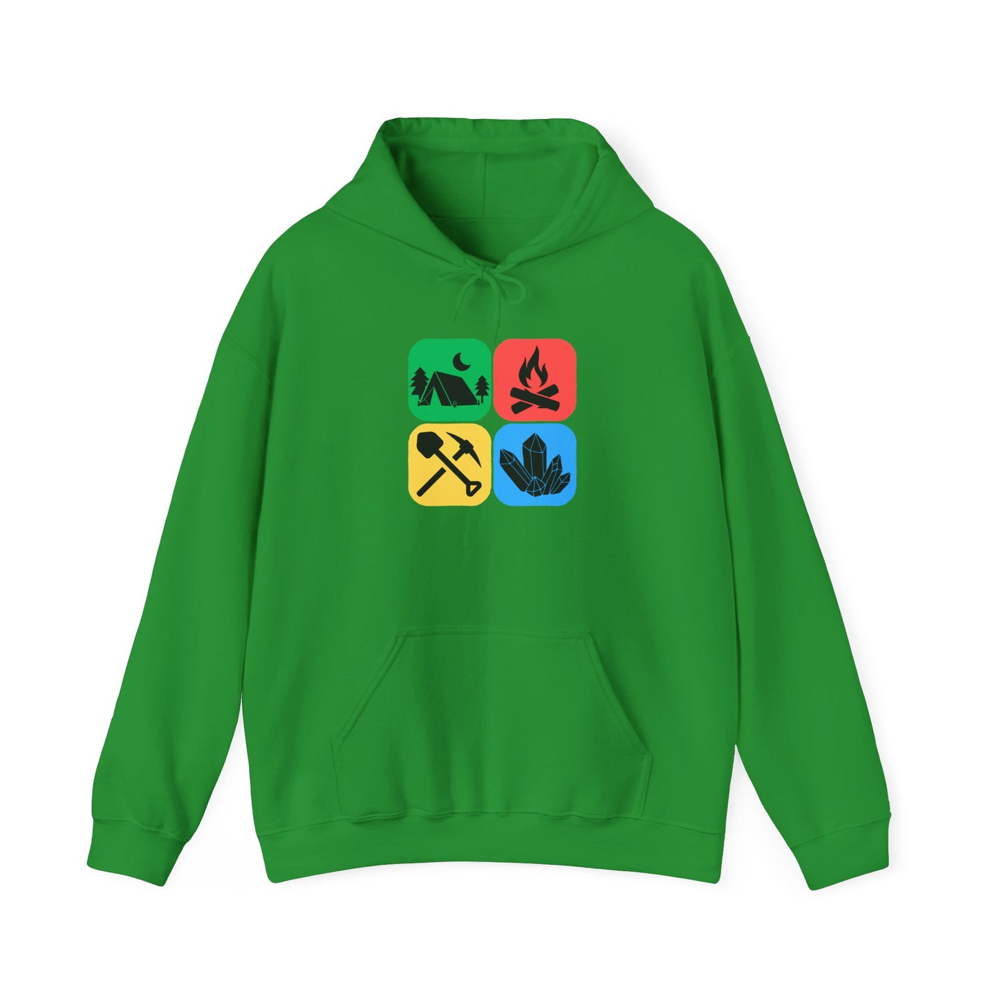 Camping Hoodie for Rockhounds, Geologists, & Crystal Digging Adventures - Unisex Hooded Sweatshirt
