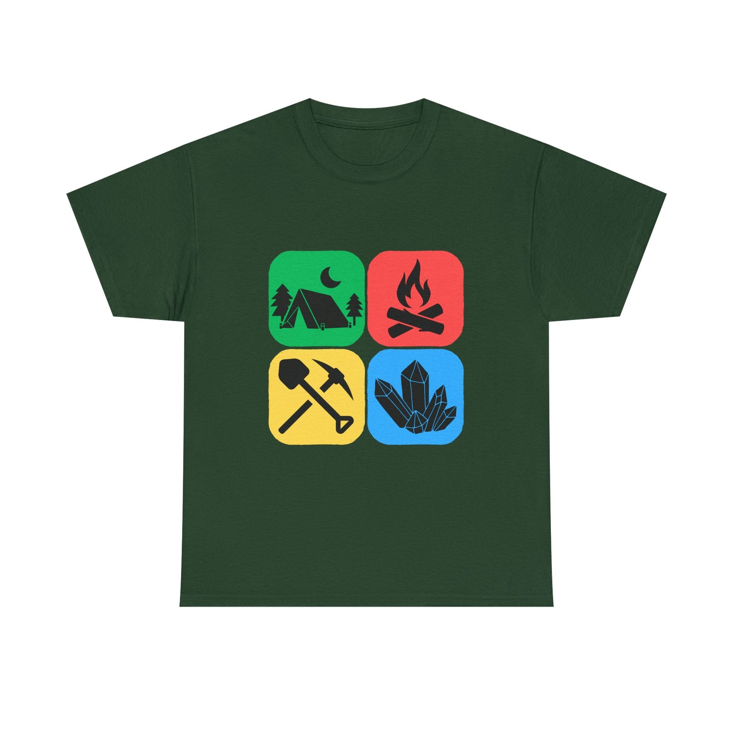 Rockhound Camping Adventure Unisex Tee - Geology Shirt, Outdoor Nature Lover Gift, Hiking Campfire T-Shirt, Rock and Mineral