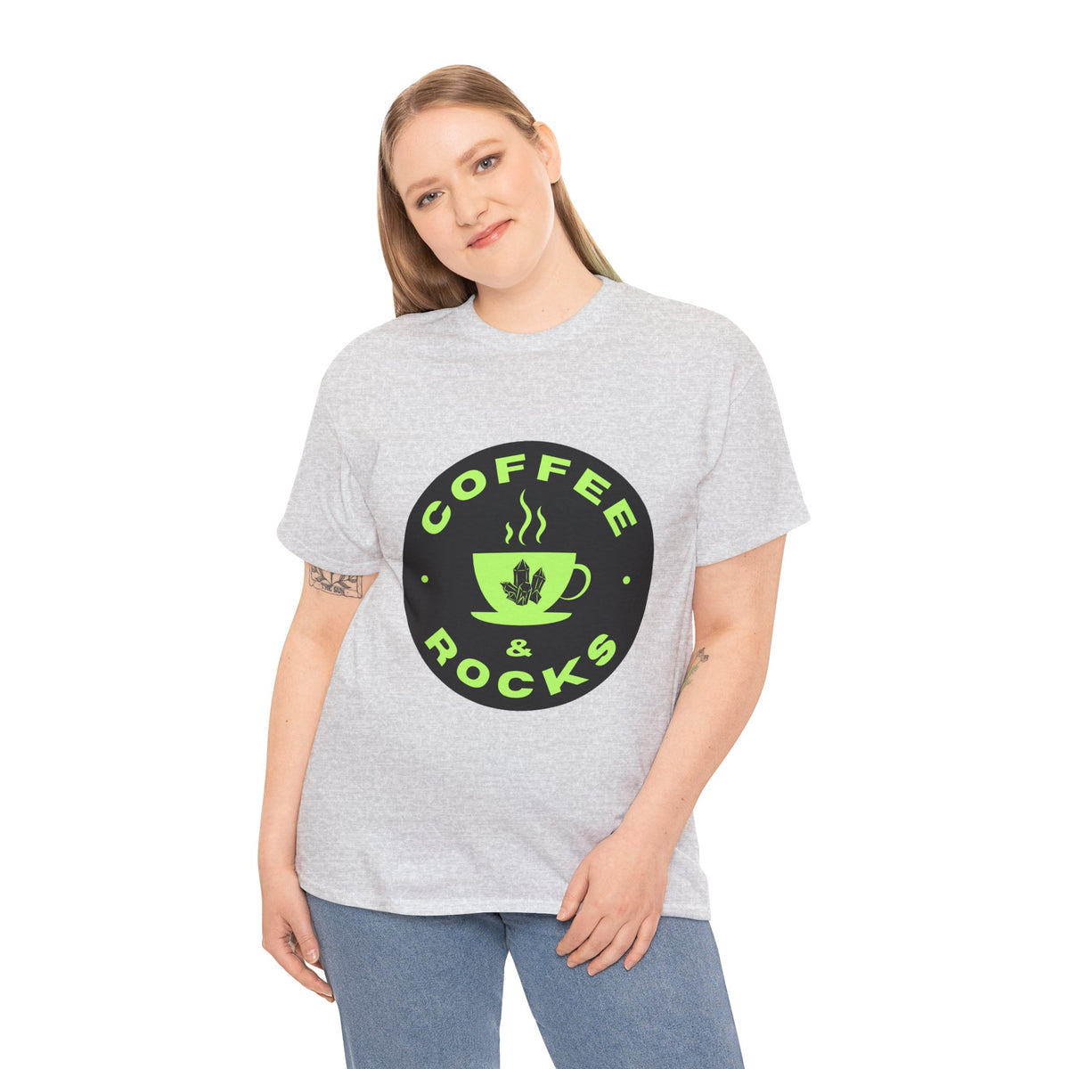 Coffee & Rocks Unisex Heavy Cotton Tee - Perfect for Geologist Coffee Lovers