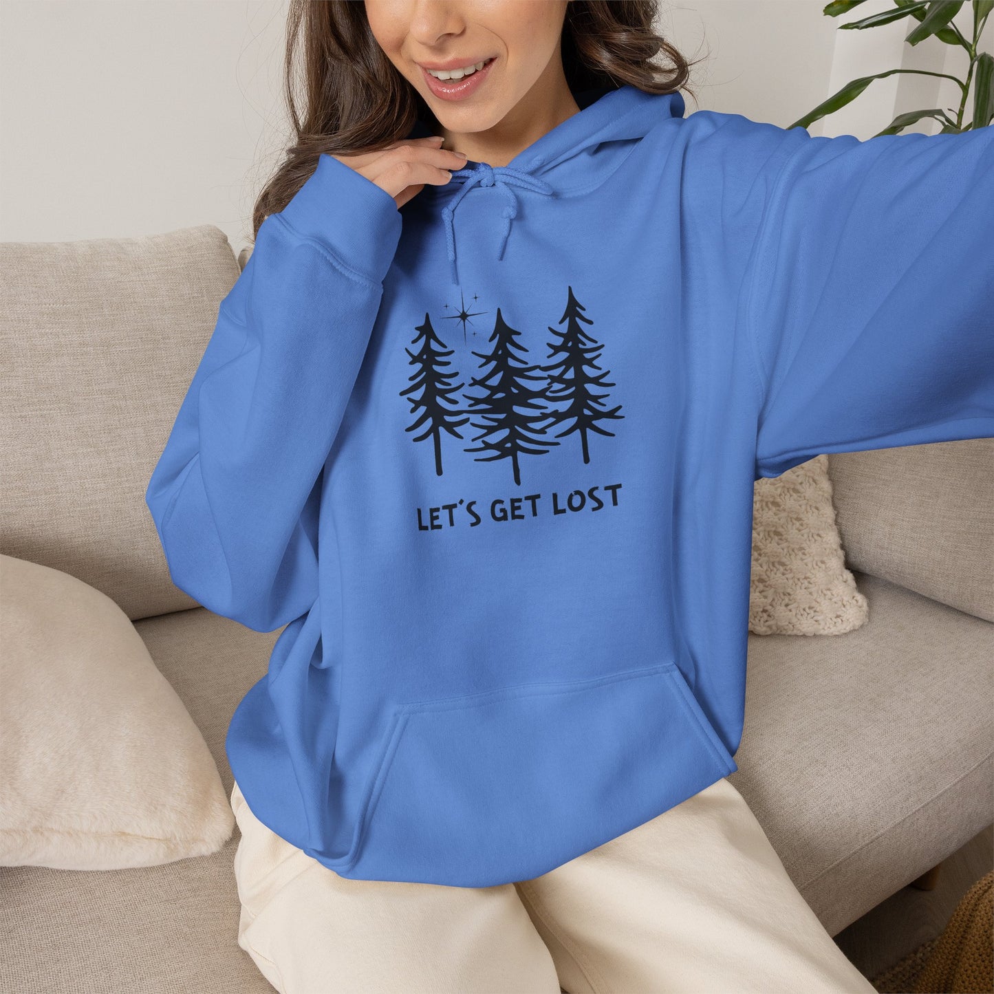 Let's Get Lost Unisex Hoodie Adventure Sweatshirt for Nature Lovers Rockhounds