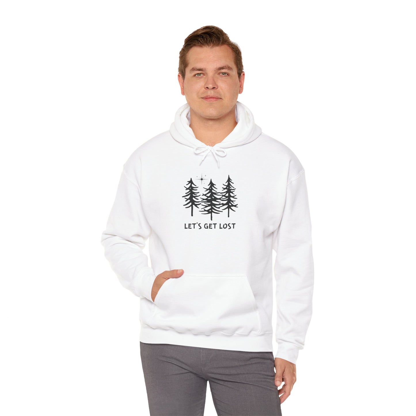 Let's Get Lost Unisex Hoodie Adventure Sweatshirt for Nature Lovers Rockhounds