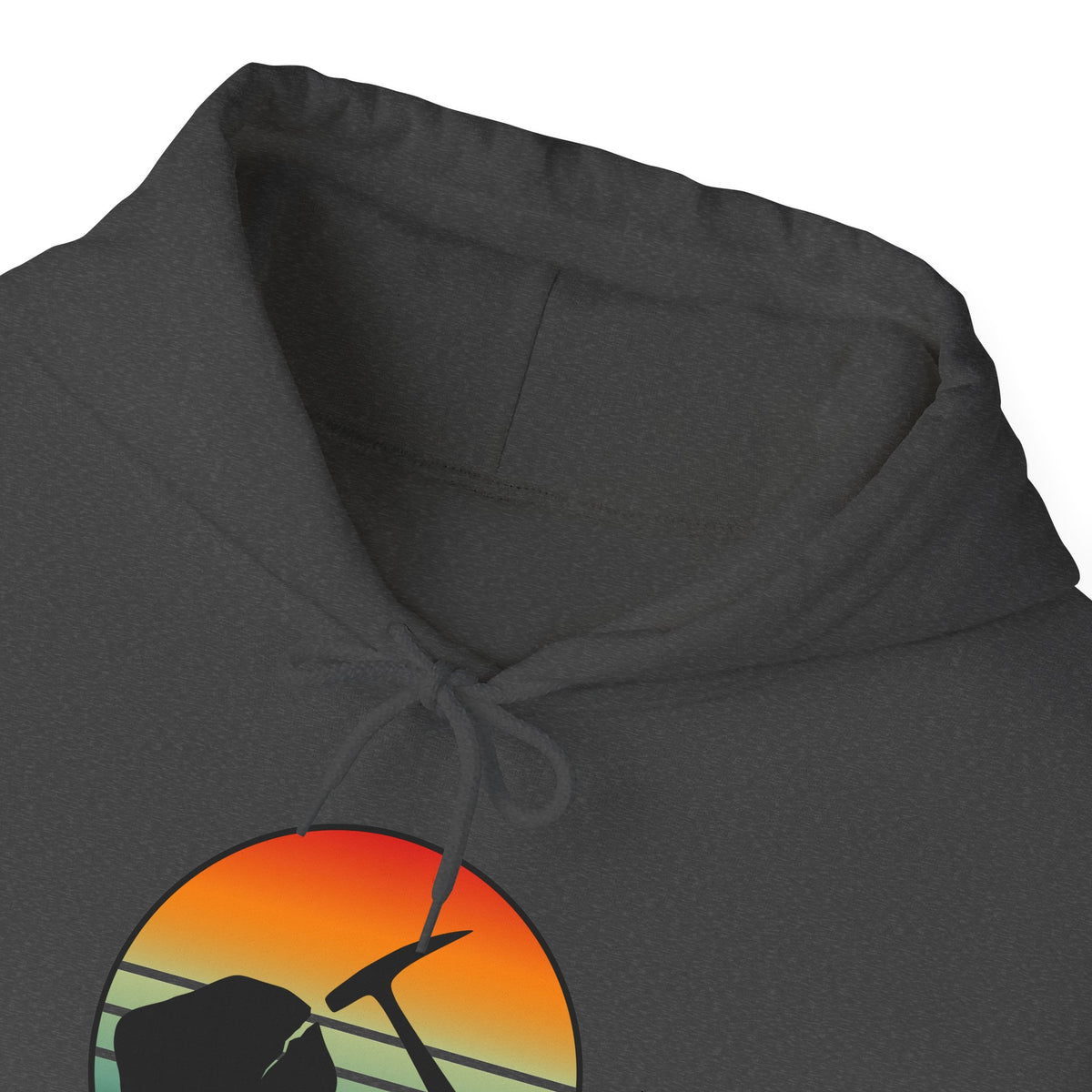 Geology Nerd Hoodie Rock Hammer Sunset Silhouette Rockhound Gift Unisex