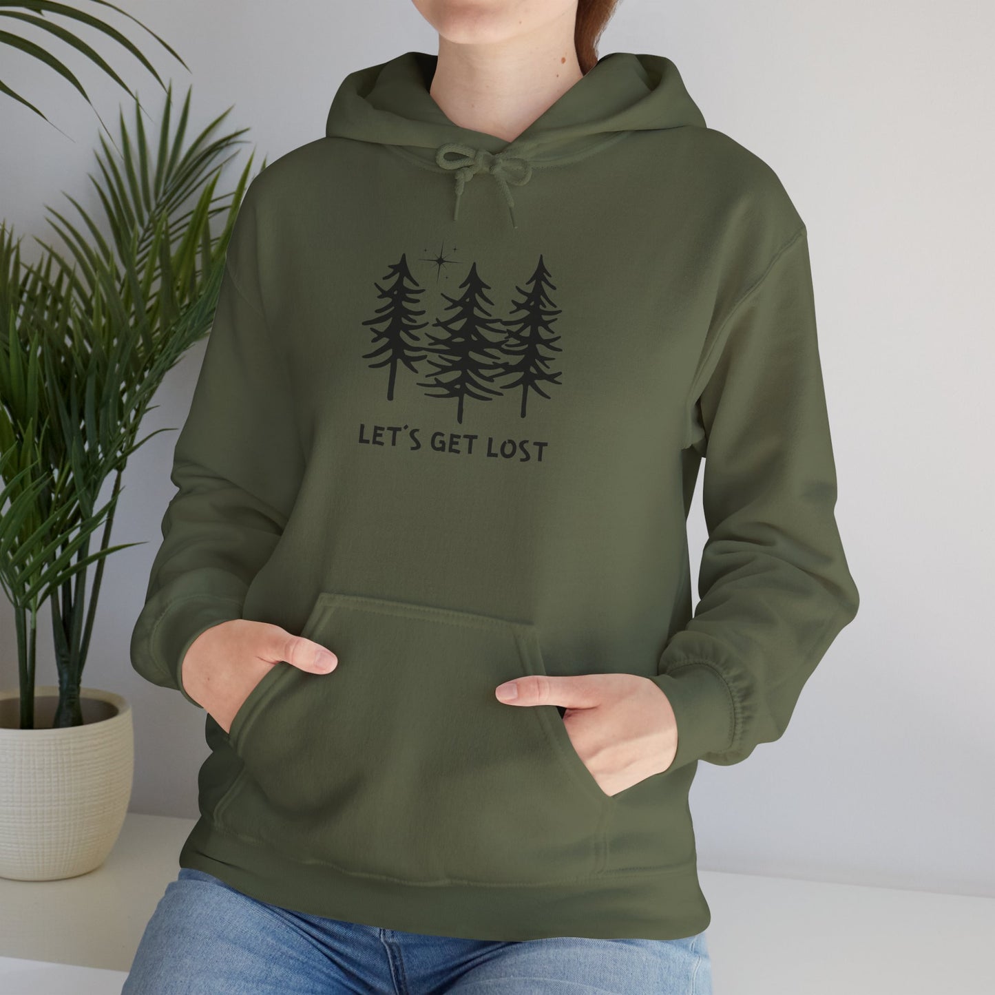 Let's Get Lost Unisex Hoodie Adventure Sweatshirt for Nature Lovers Rockhounds