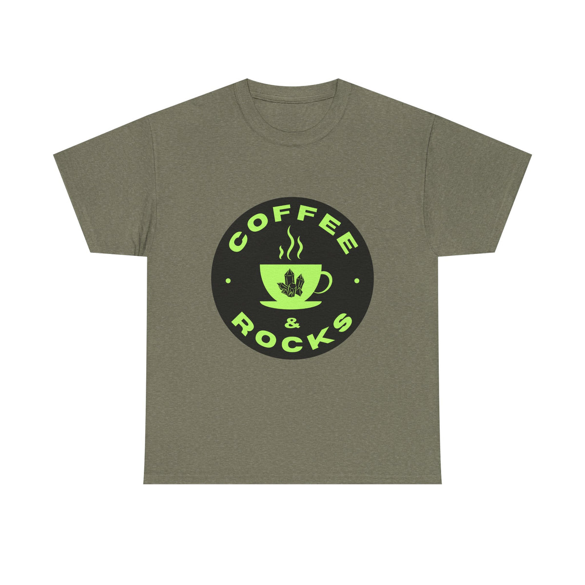 Coffee & Rocks Unisex Heavy Cotton Tee - Perfect for Geologist Coffee Lovers